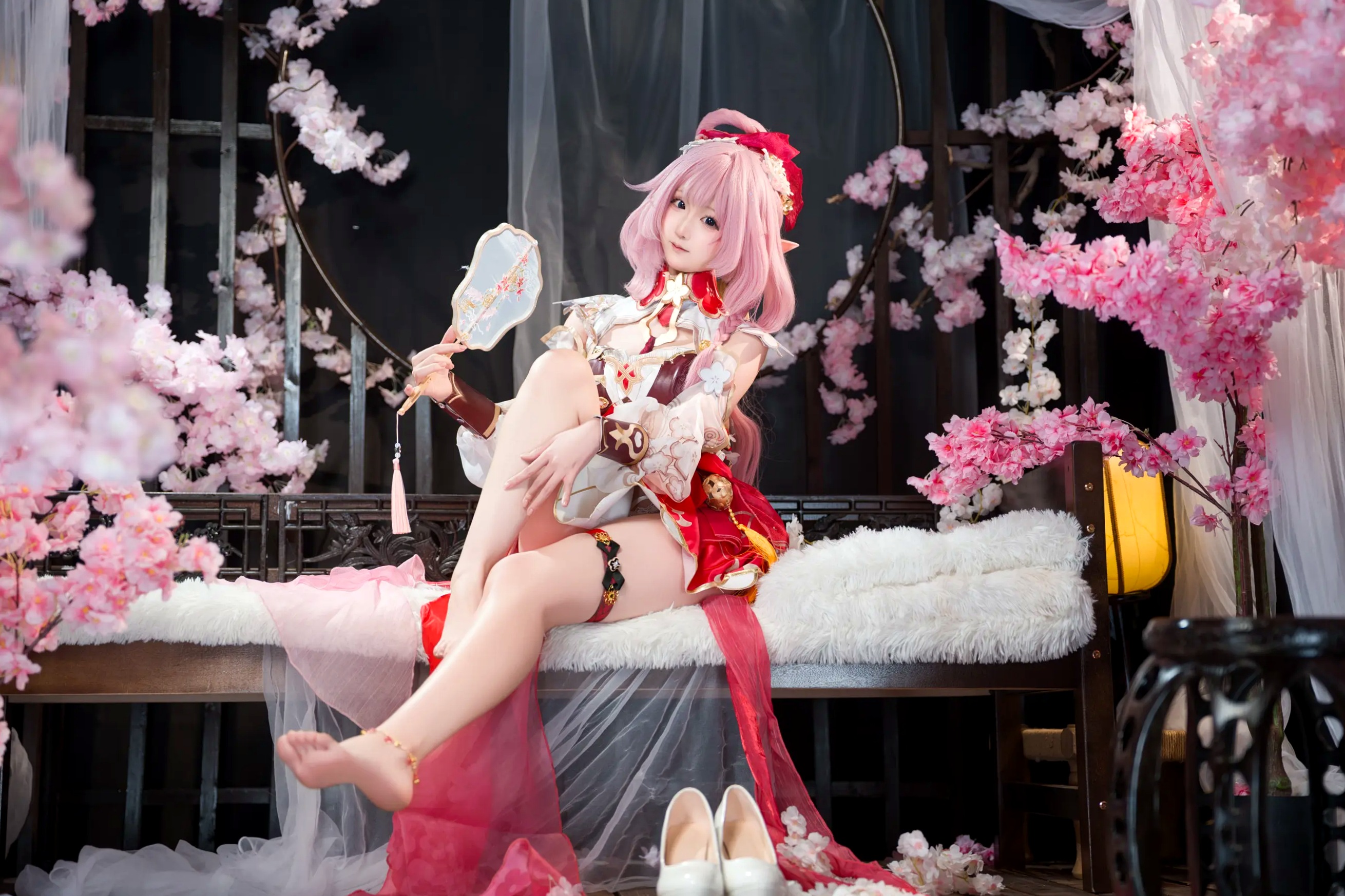 Sameki - 爱莉希雅的春好物语 桃花古风角色扮演COS写真集 [47P]
