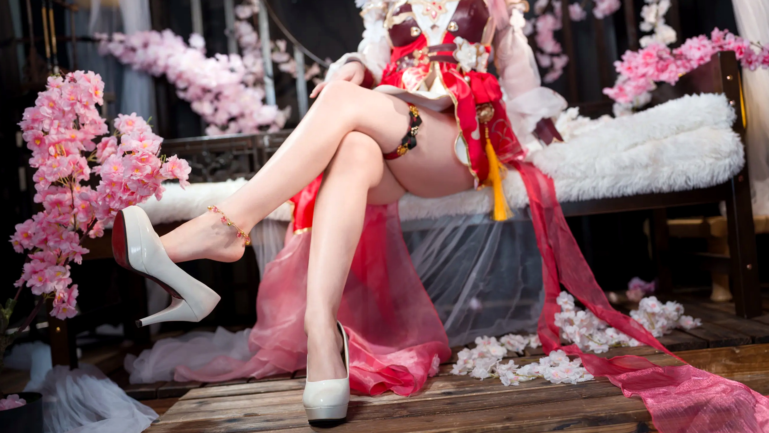 Sameki - 爱莉希雅的春好物语 桃花古风角色扮演COS写真集 [47P]