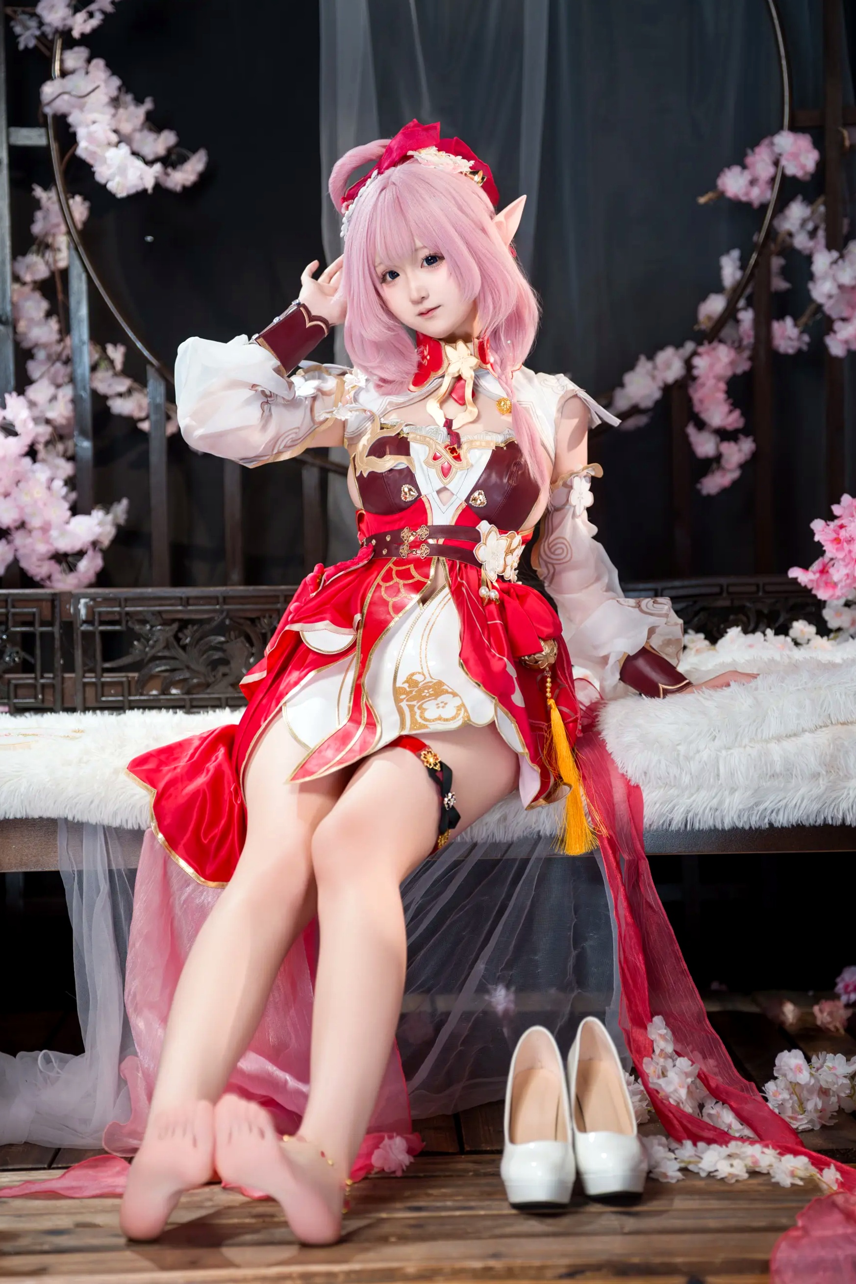Sameki - 爱莉希雅的春好物语 桃花古风角色扮演COS写真集 [47P]