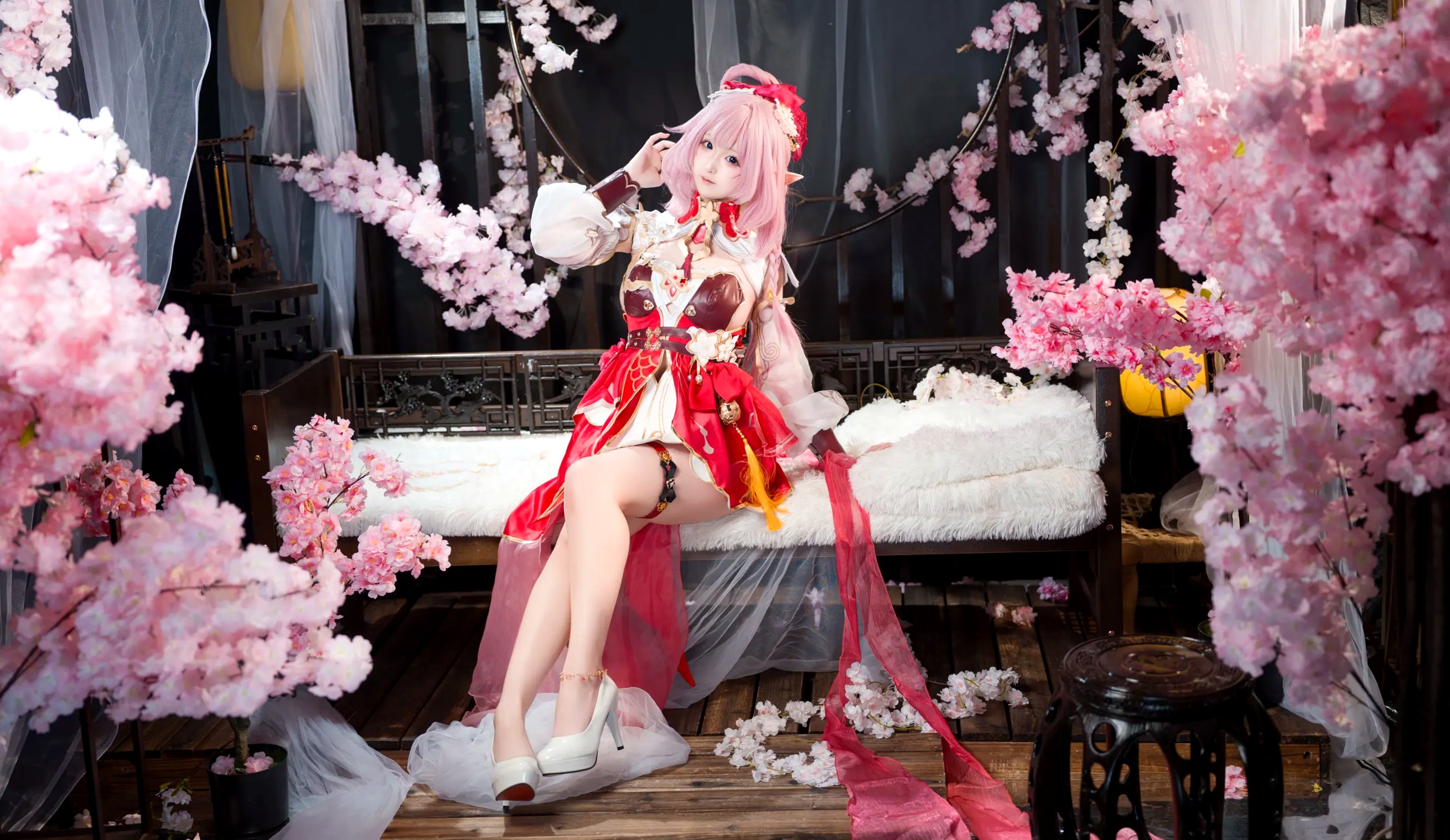 Sameki - 爱莉希雅的春好物语 桃花古风角色扮演COS写真集 [47P]