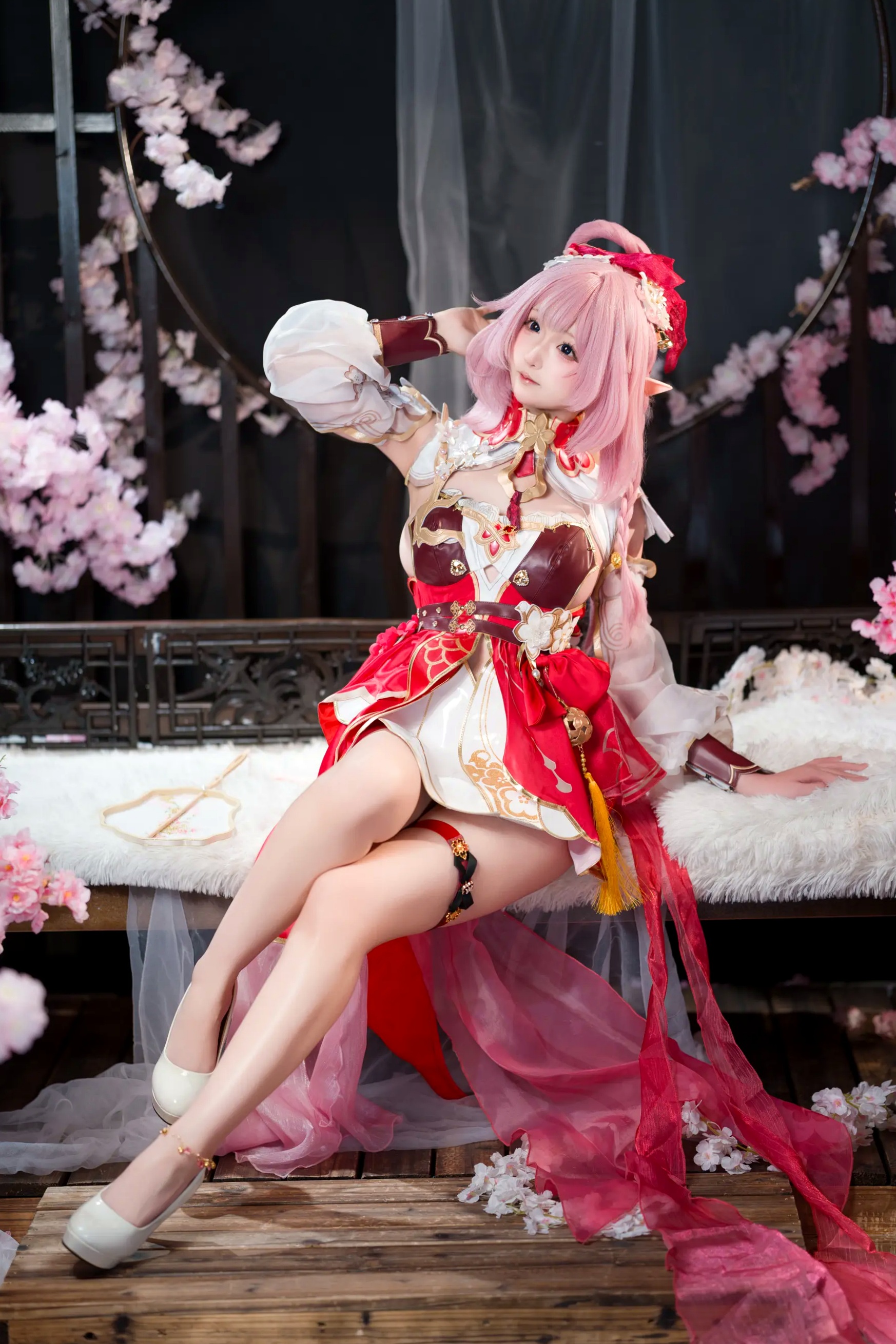 Sameki - 爱莉希雅的春好物语 桃花古风角色扮演COS写真集 [47P]