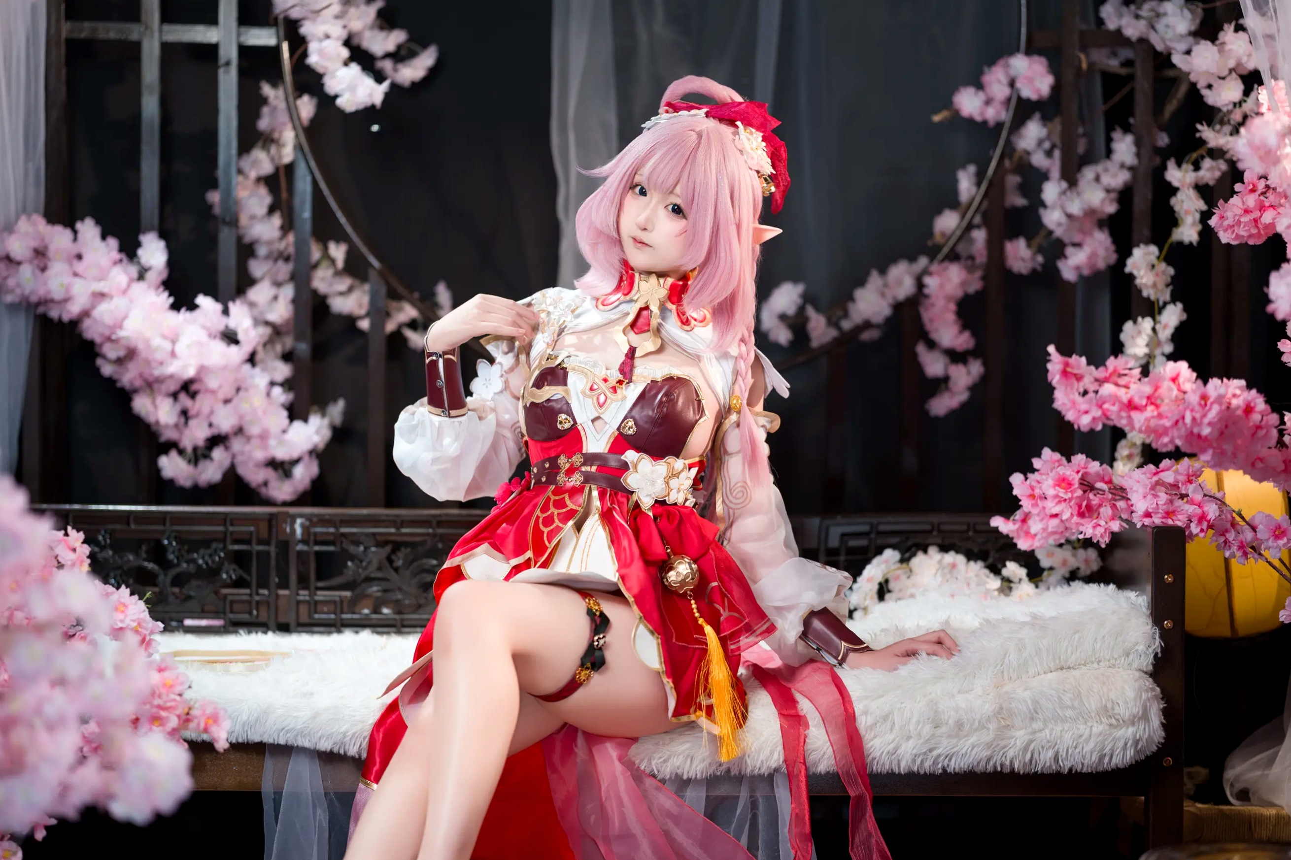 Sameki - 爱莉希雅的春好物语 桃花古风角色扮演COS写真集 [47P]