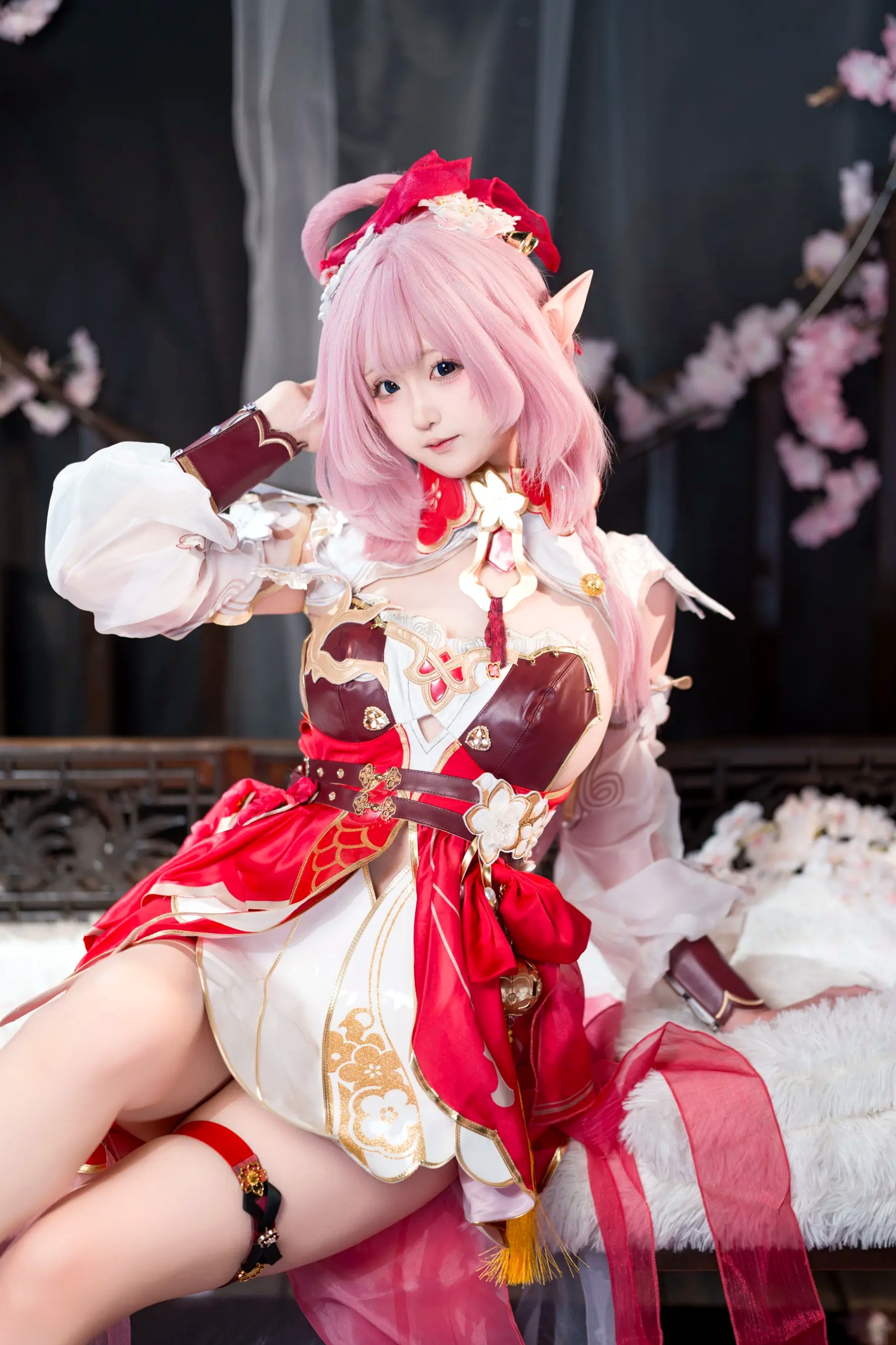 Sameki - 爱莉希雅的春好物语 桃花古风角色扮演COS写真集 [47P]