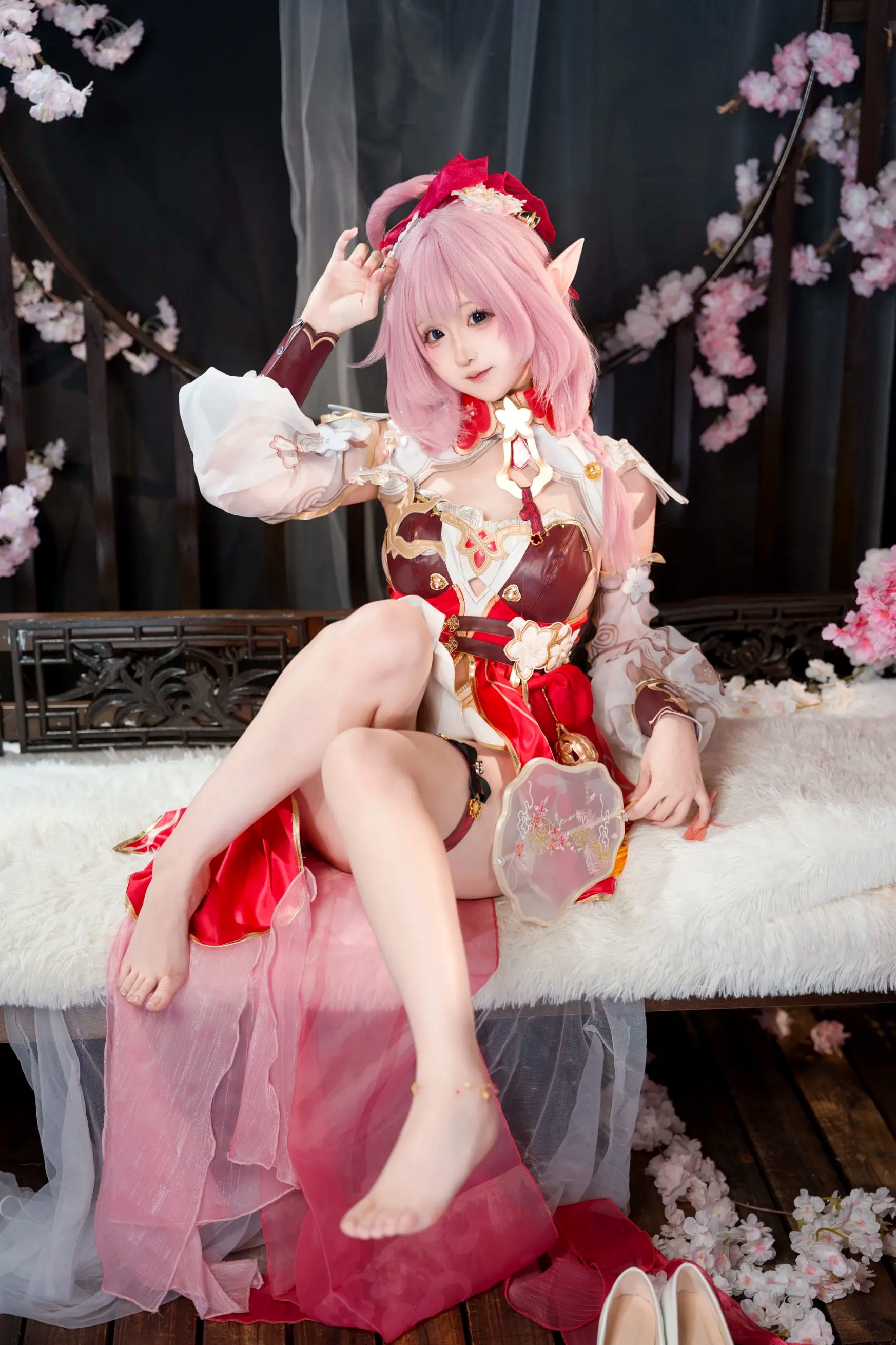 Sameki - 爱莉希雅的春好物语 桃花古风角色扮演COS写真集 [47P]