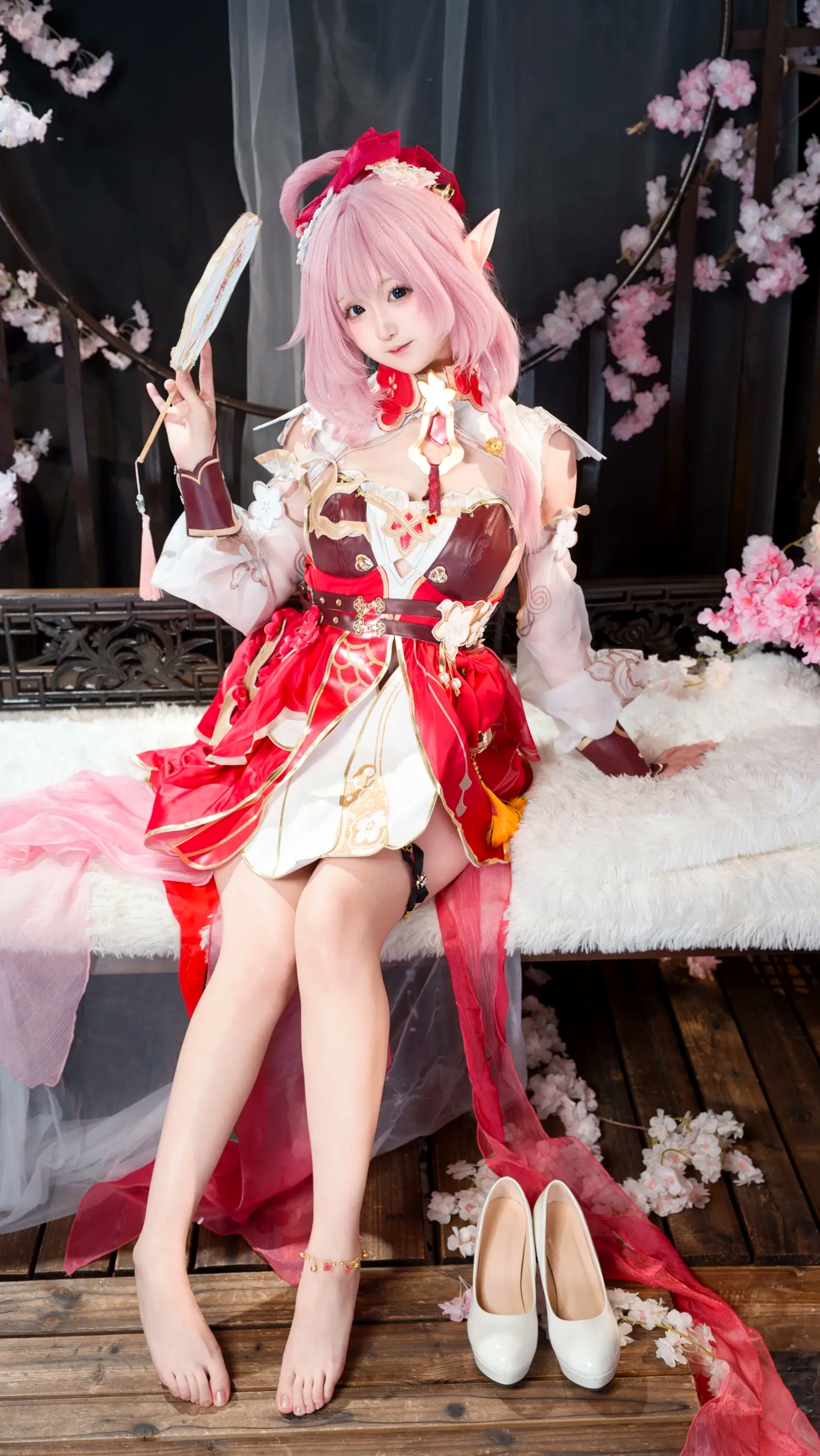 Sameki - 爱莉希雅的春好物语 桃花古风角色扮演COS写真集 [47P]