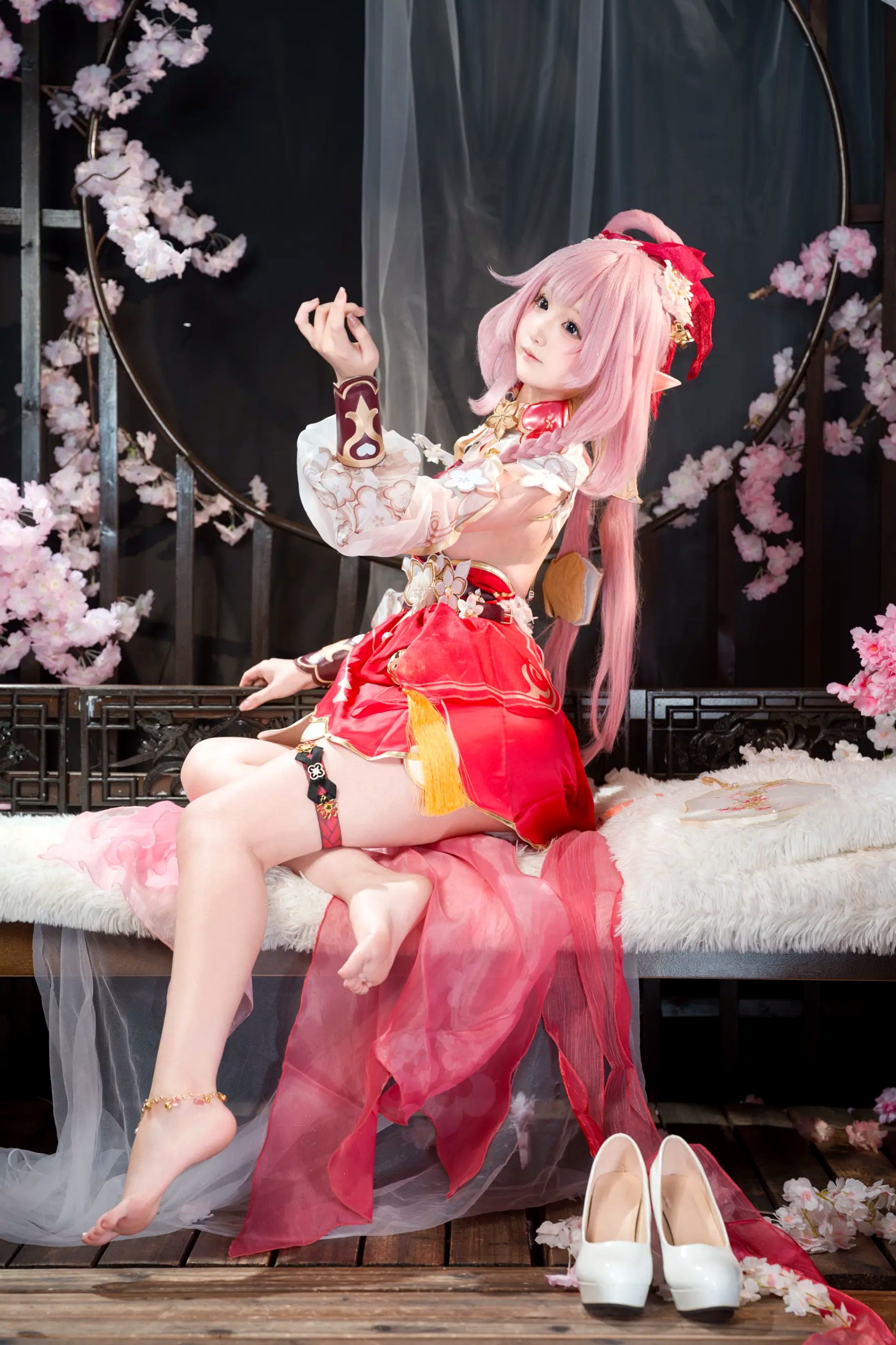 Sameki - 爱莉希雅的春好物语 桃花古风角色扮演COS写真集 [47P]