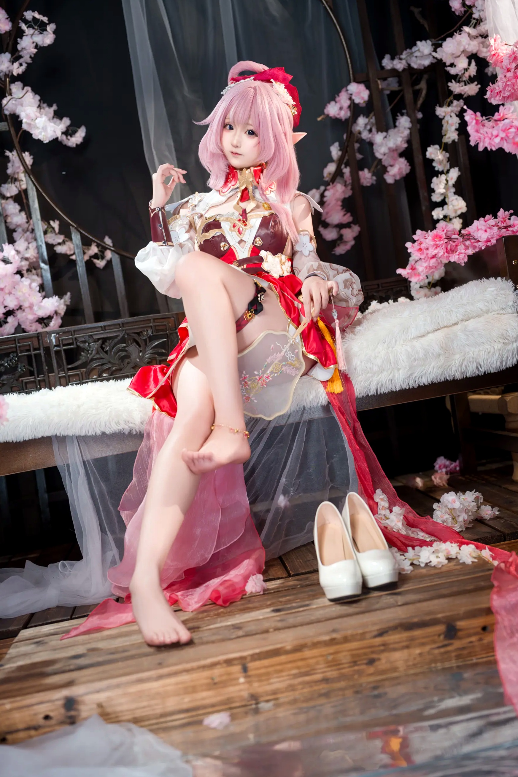 Sameki - 爱莉希雅的春好物语 桃花古风角色扮演COS写真集 [47P]