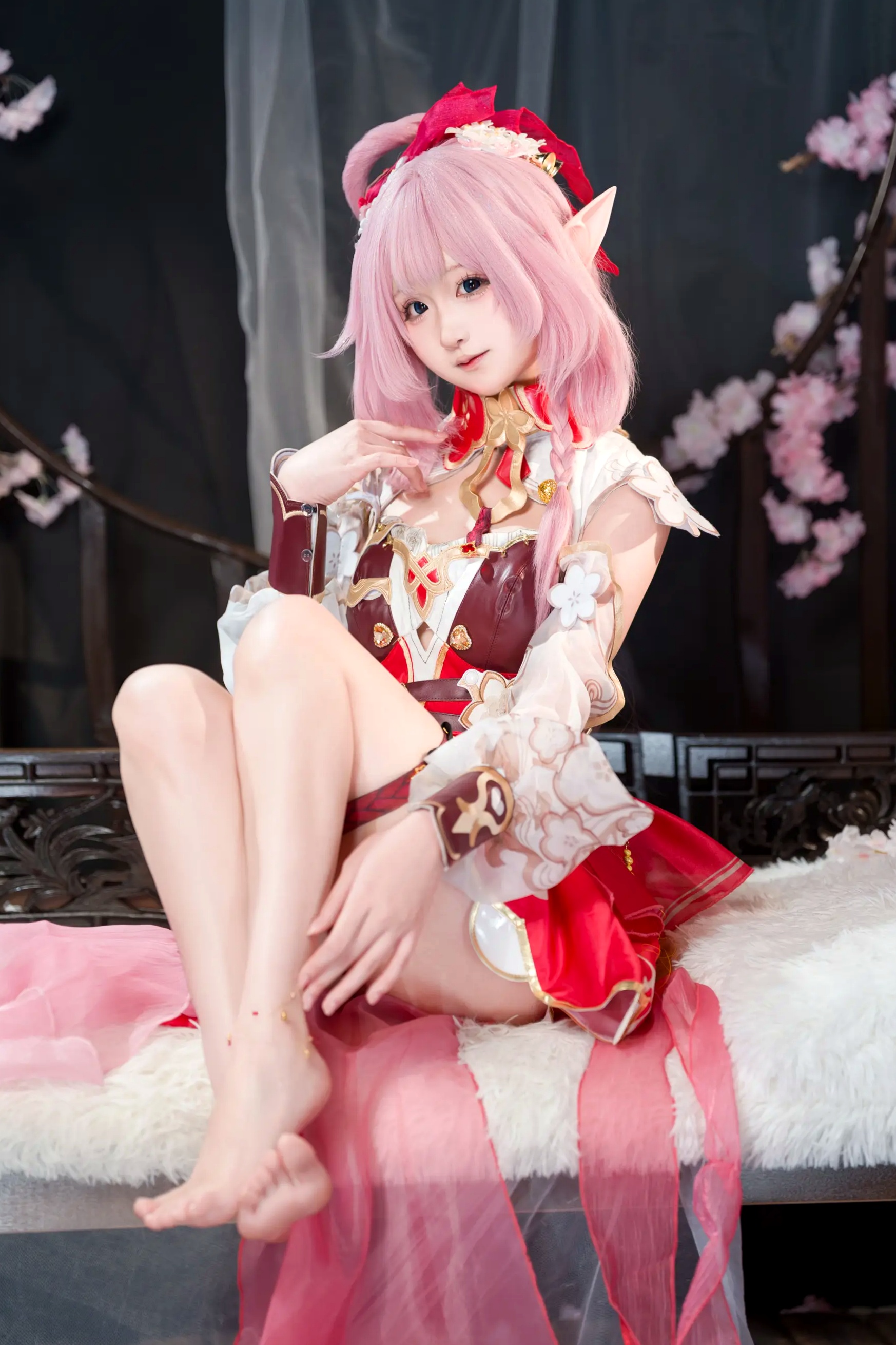 Sameki - 爱莉希雅的春好物语 桃花古风角色扮演COS写真集 [47P]