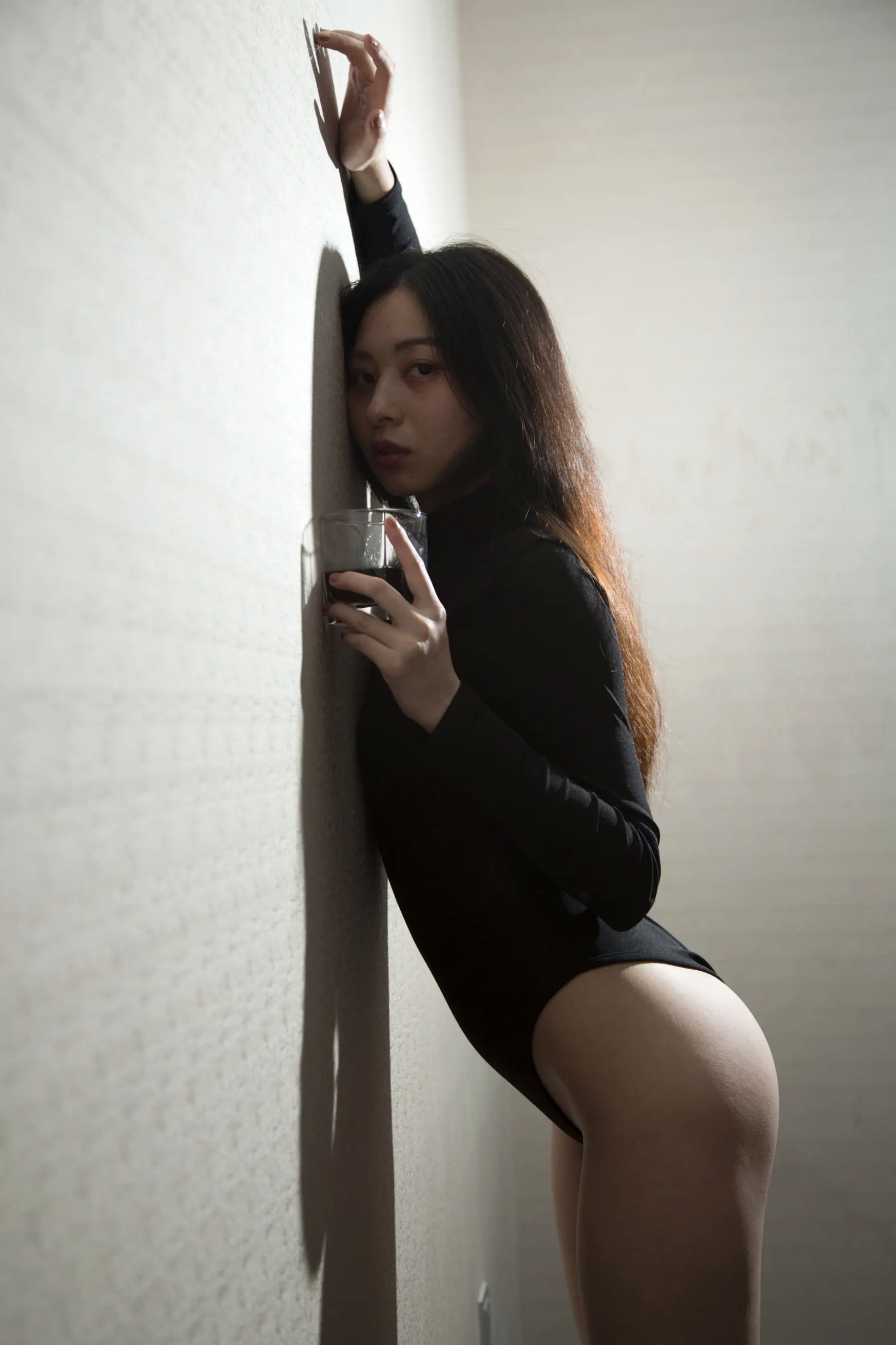 黑色高叉泳装 [118P] - 室内沙发私房诱惑写真