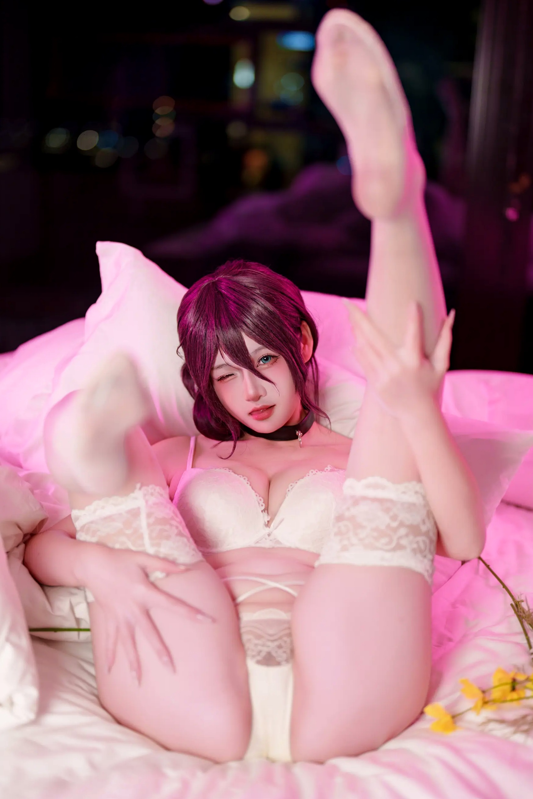 Xiaoyukiko - Reze 蕾塞角色扮演 白色蕾丝内衣私房照 [32P]