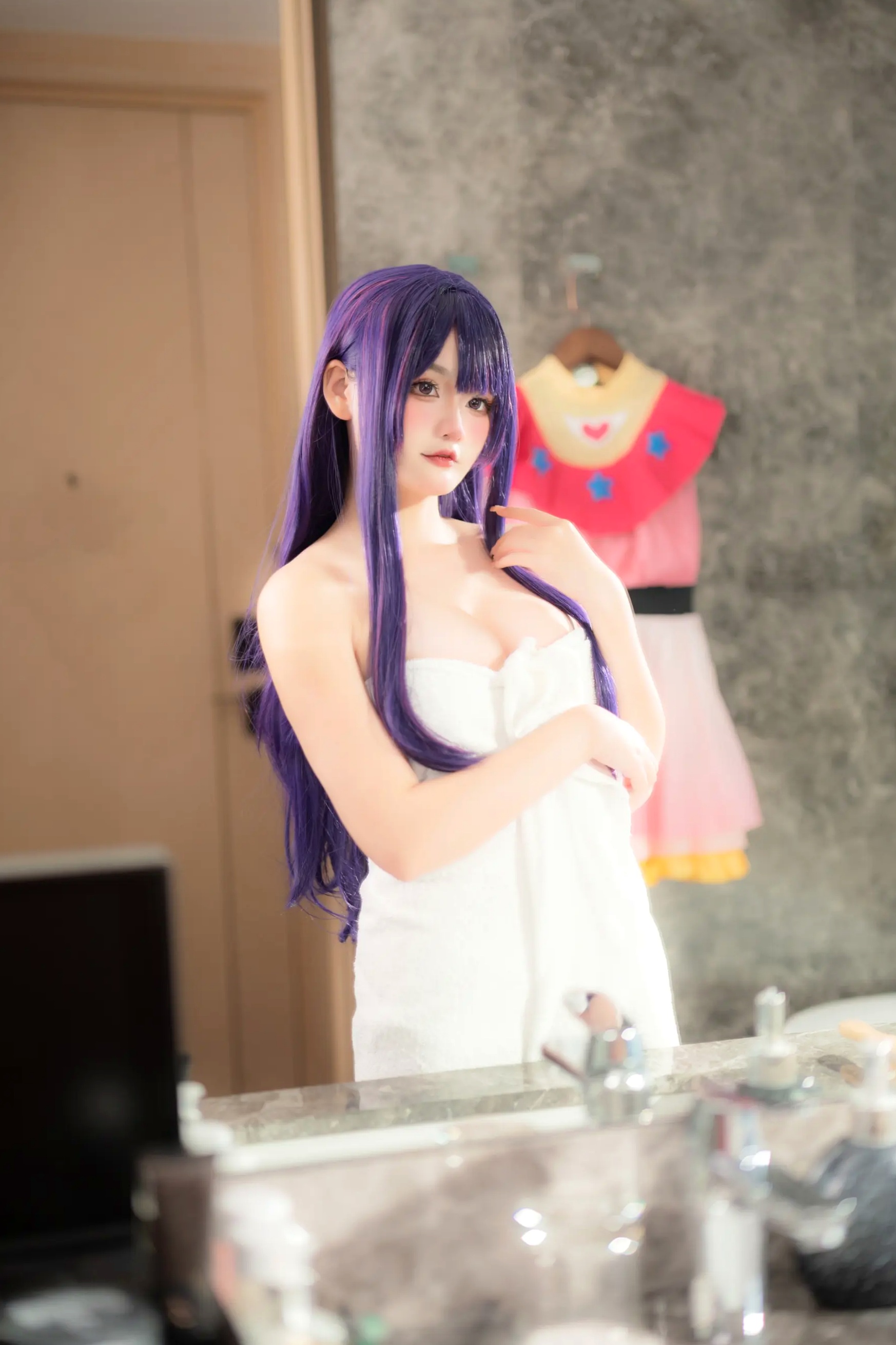 Xiaoyukiko - 星野爱 浴袍 浴室私房 角色扮演 Hoshino AI [26P]