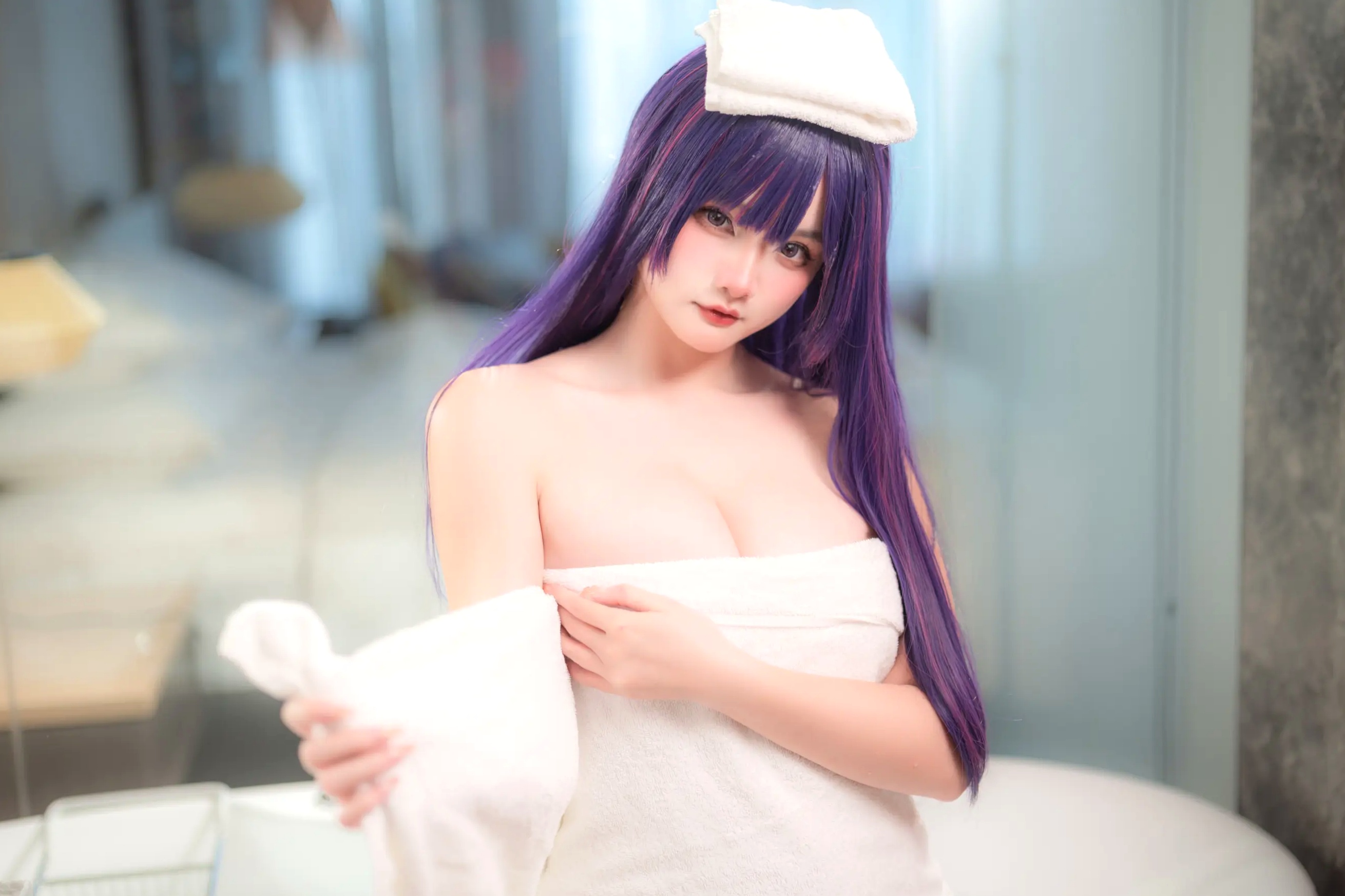 Xiaoyukiko - 星野爱 浴袍 浴室私房 角色扮演 Hoshino AI [26P]