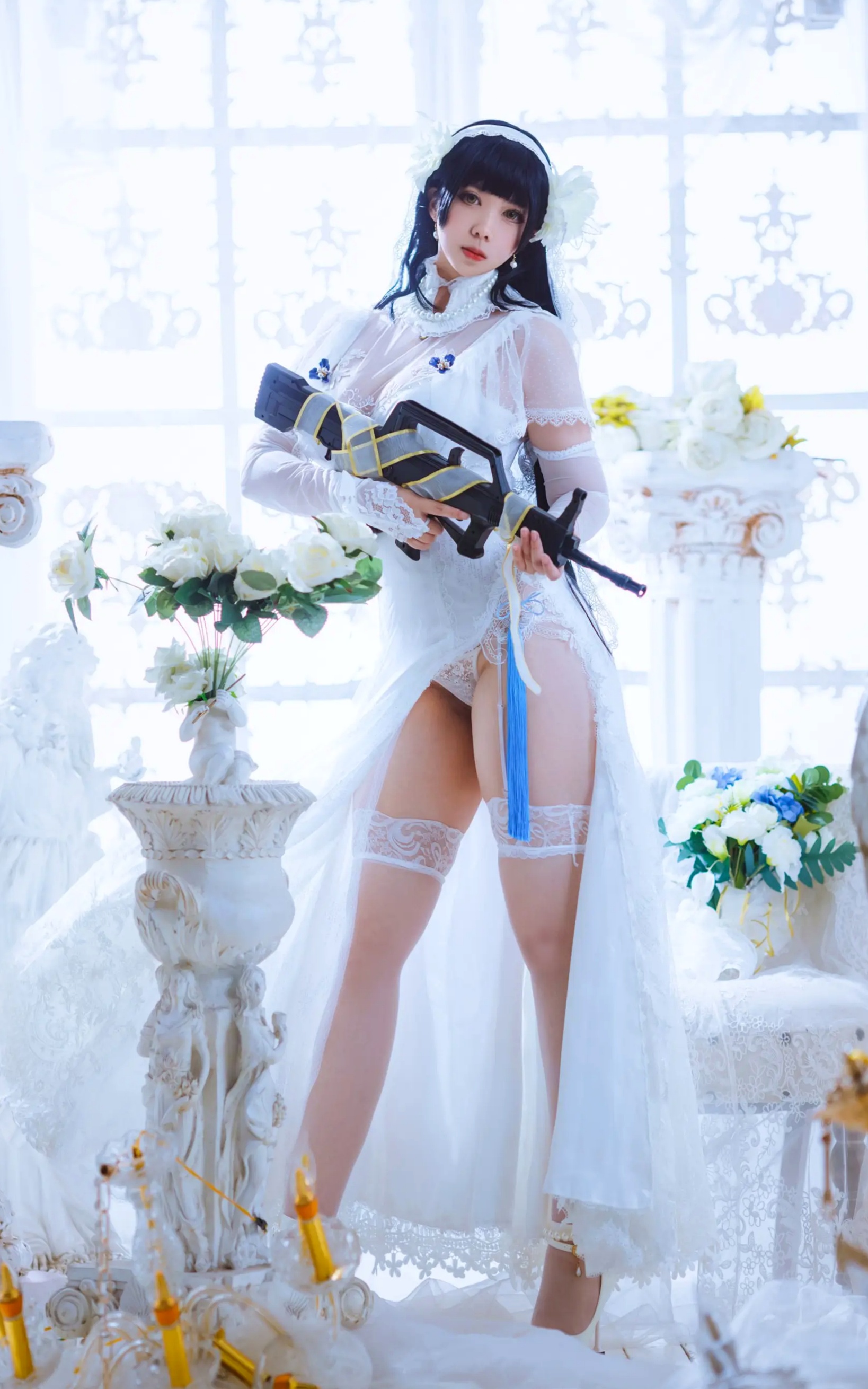 Meroko_魅瞳 - 95式花嫁 欧式宫廷白色婚纱角色扮演私房照 [22P]