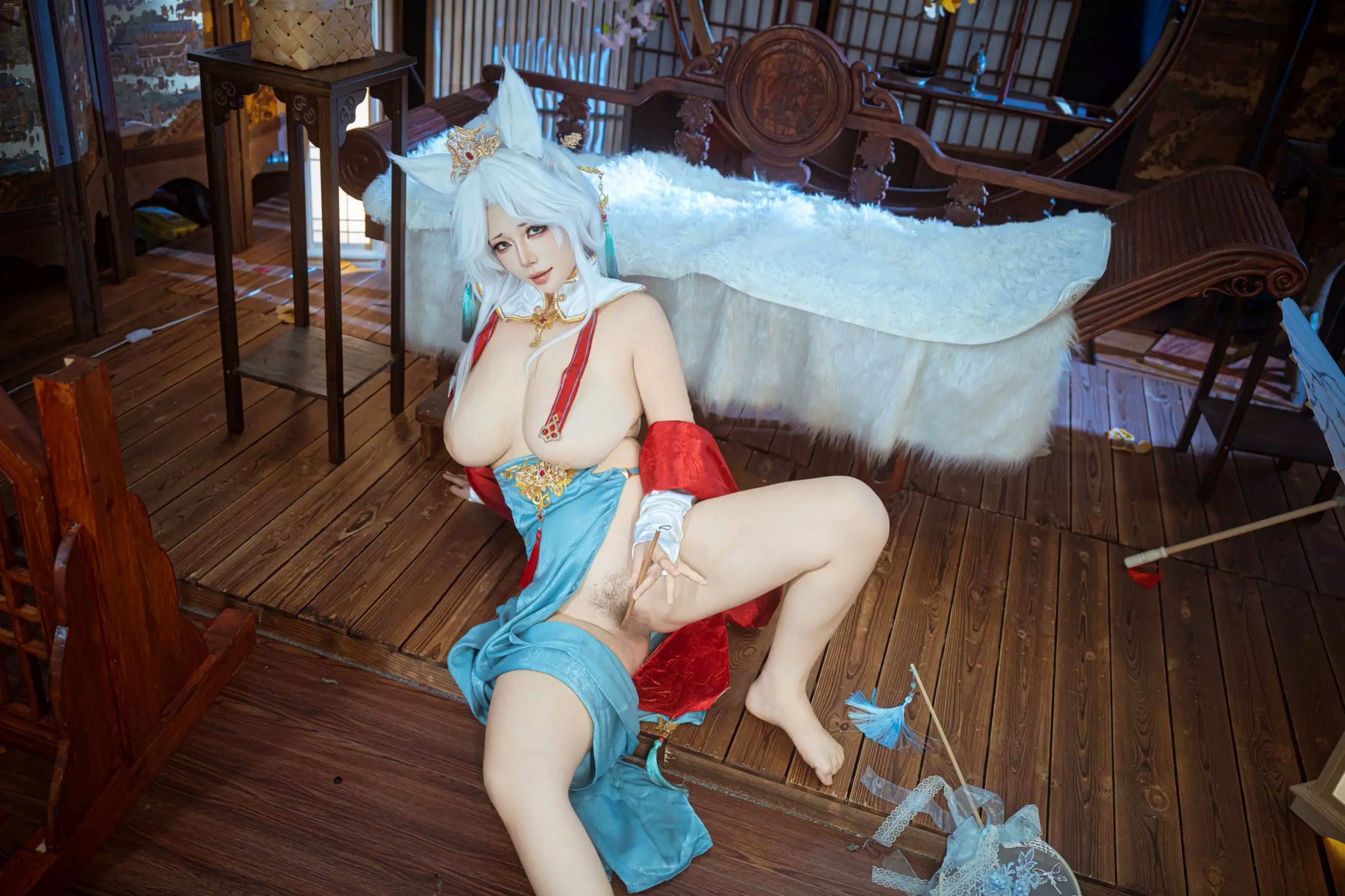 Aimeili粒粒 - 棕色尘埃 达菲 角色扮演古风魅惑九尾狐私房写真 [67P]