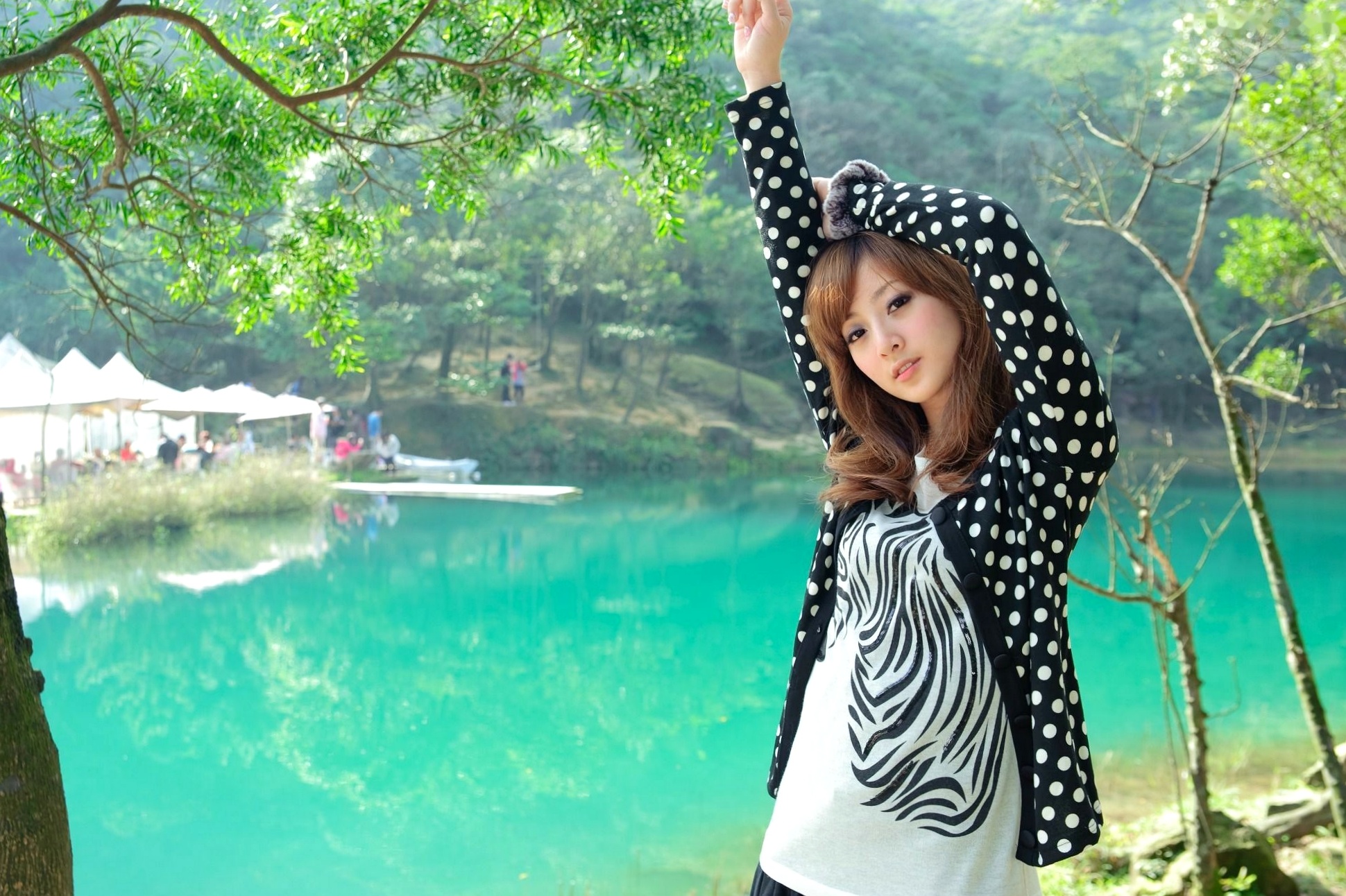 Gallery - 台湾女神果子MM新山梦湖户外写真：气质清新甜美，治愈系人像摄影作品台湾户外清新治愈系清纯 高桥南女神私房照_秀色女神 - image 9