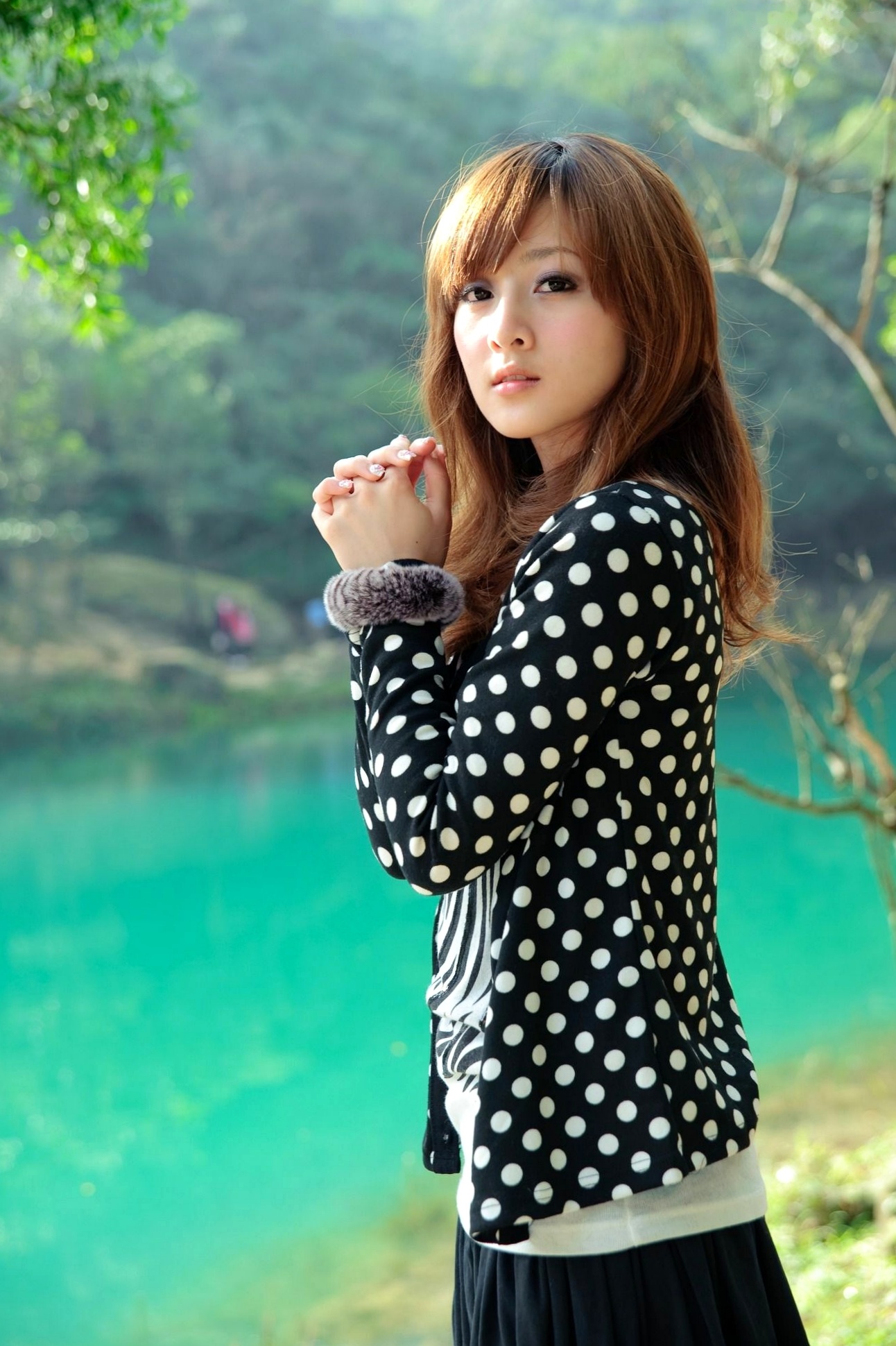 Gallery - 台湾女神果子MM新山梦湖户外写真：气质清新甜美，治愈系人像摄影作品台湾户外清新治愈系清纯 高桥南女神私房照_秀色女神 - image 10