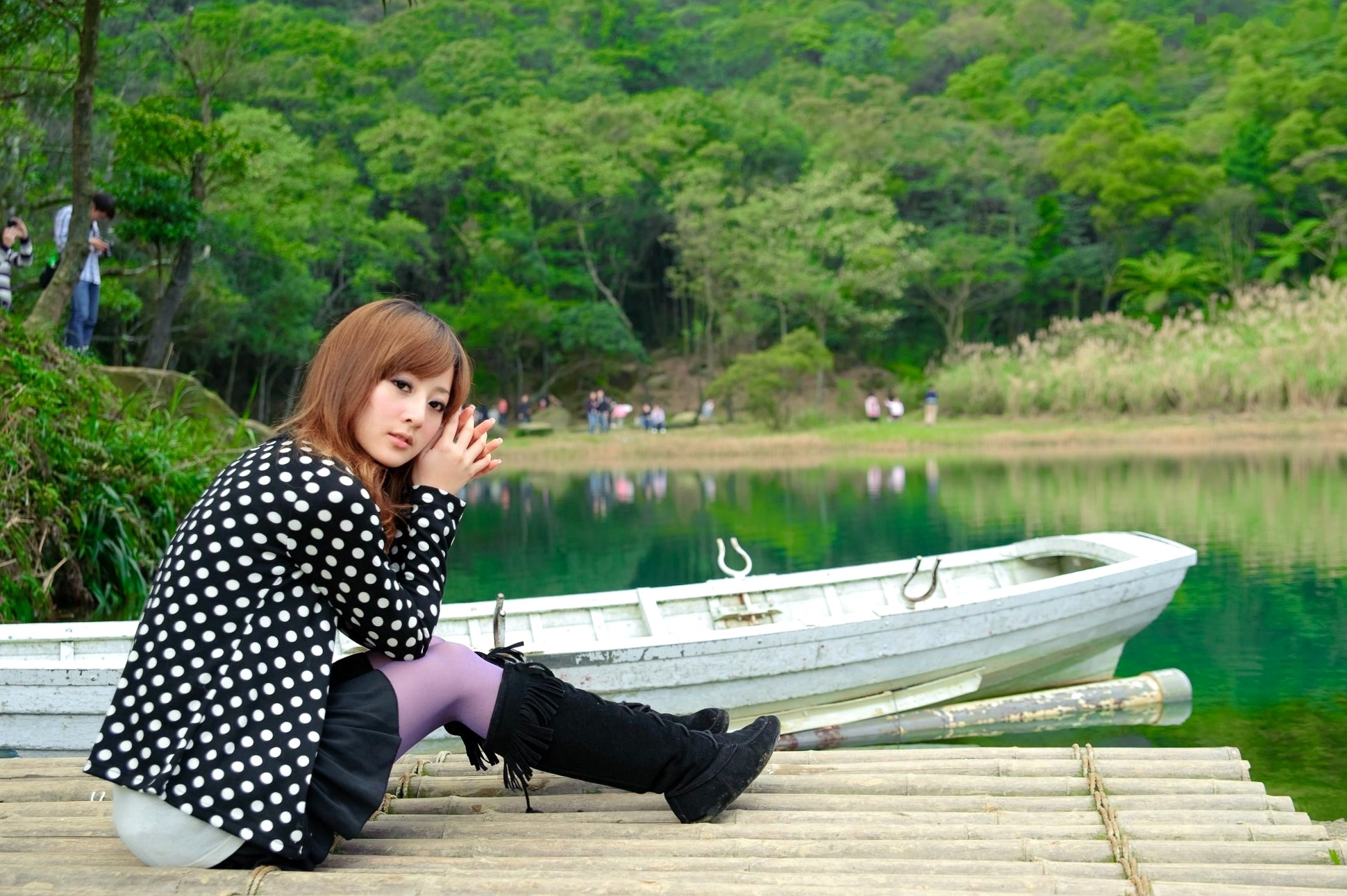 Gallery - 台湾女神果子MM新山梦湖户外写真：气质清新甜美，治愈系人像摄影作品台湾户外清新治愈系清纯 高桥南女神私房照_秀色女神 - image 17