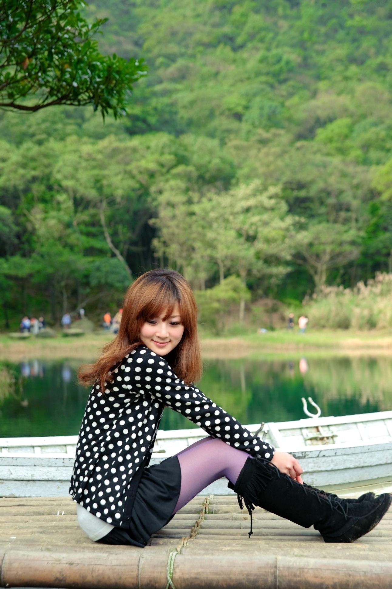 Gallery - 台湾女神果子MM新山梦湖户外写真：气质清新甜美，治愈系人像摄影作品台湾户外清新治愈系清纯 高桥南女神私房照_秀色女神 - image 19