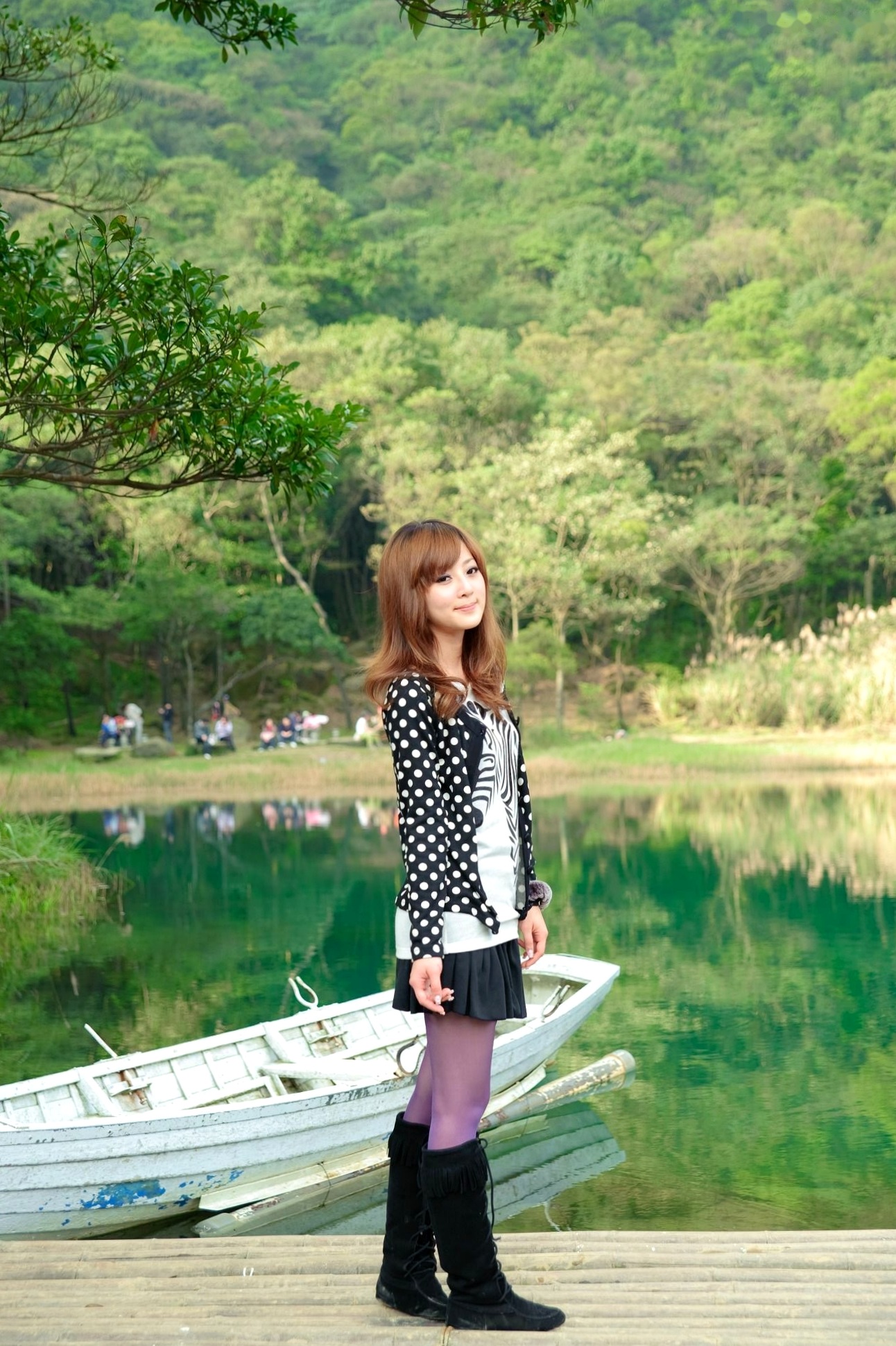 Gallery - 台湾女神果子MM新山梦湖户外写真：气质清新甜美，治愈系人像摄影作品台湾户外清新治愈系清纯 高桥南女神私房照_秀色女神 - image 22