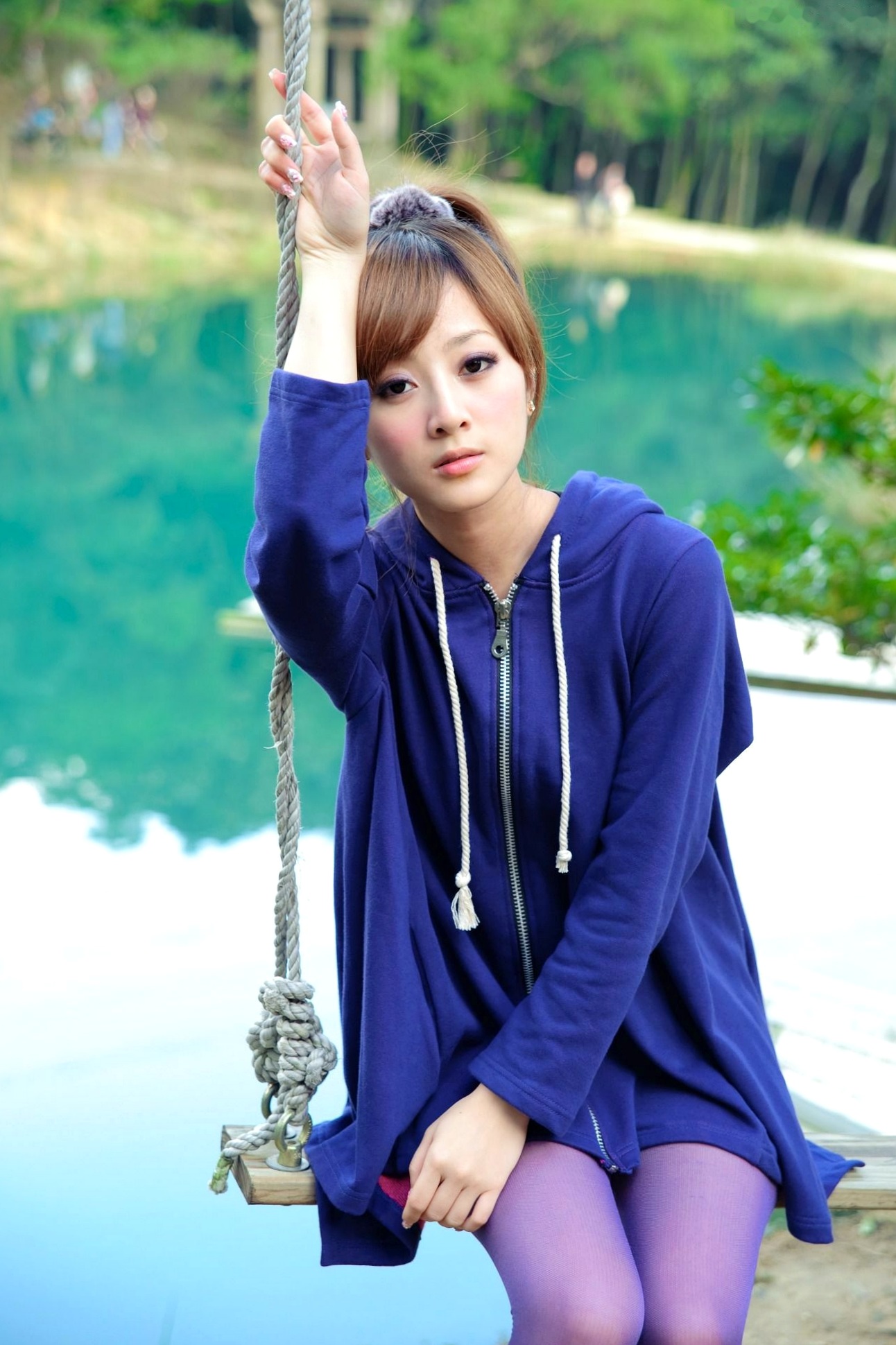 Gallery - 台湾女神果子MM新山梦湖户外写真：气质清新甜美，治愈系人像摄影作品台湾户外清新治愈系清纯 高桥南女神私房照_秀色女神 - image 27