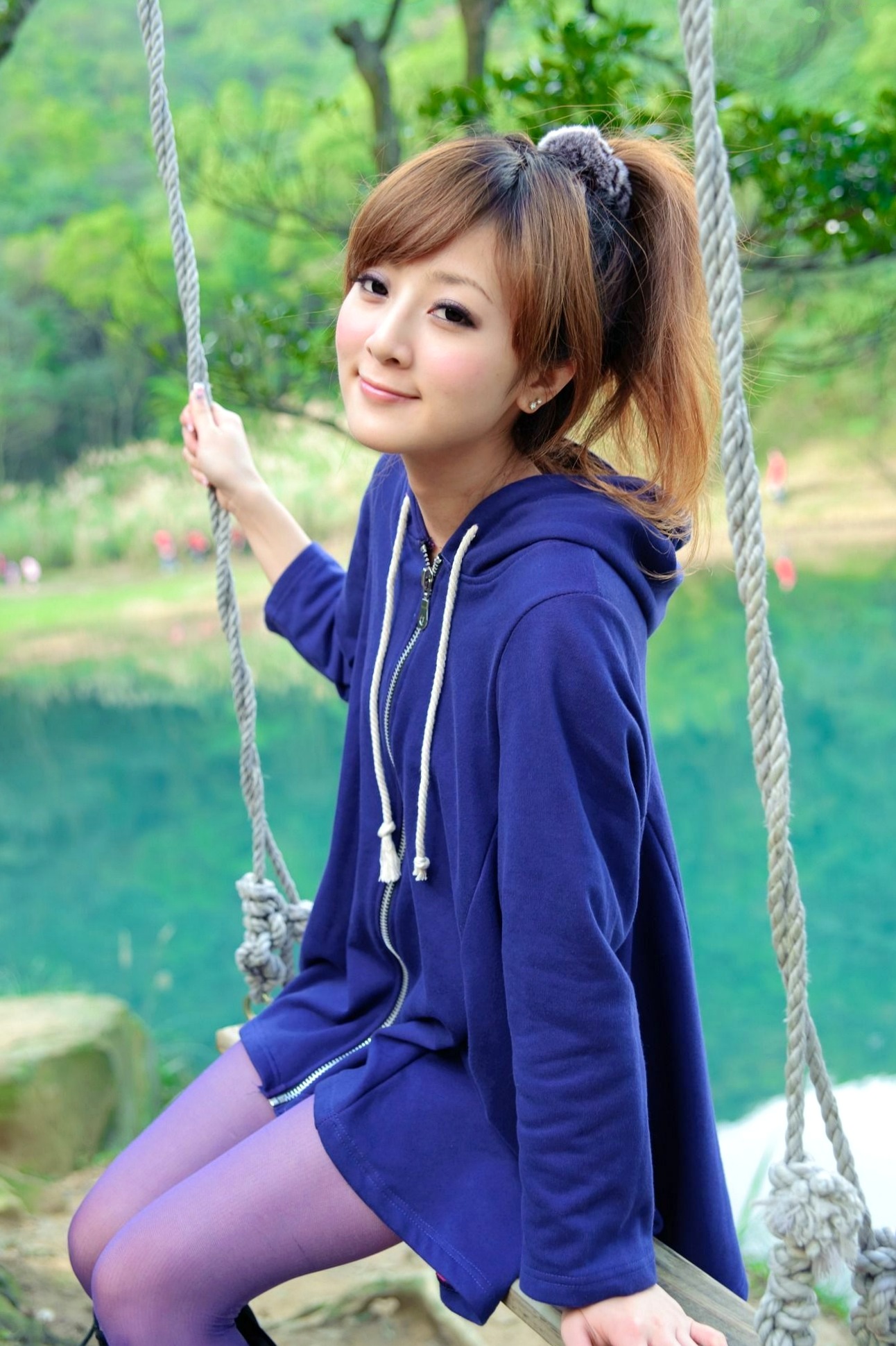 Gallery - 台湾女神果子MM新山梦湖户外写真：气质清新甜美，治愈系人像摄影作品台湾户外清新治愈系清纯 高桥南女神私房照_秀色女神 - image 28
