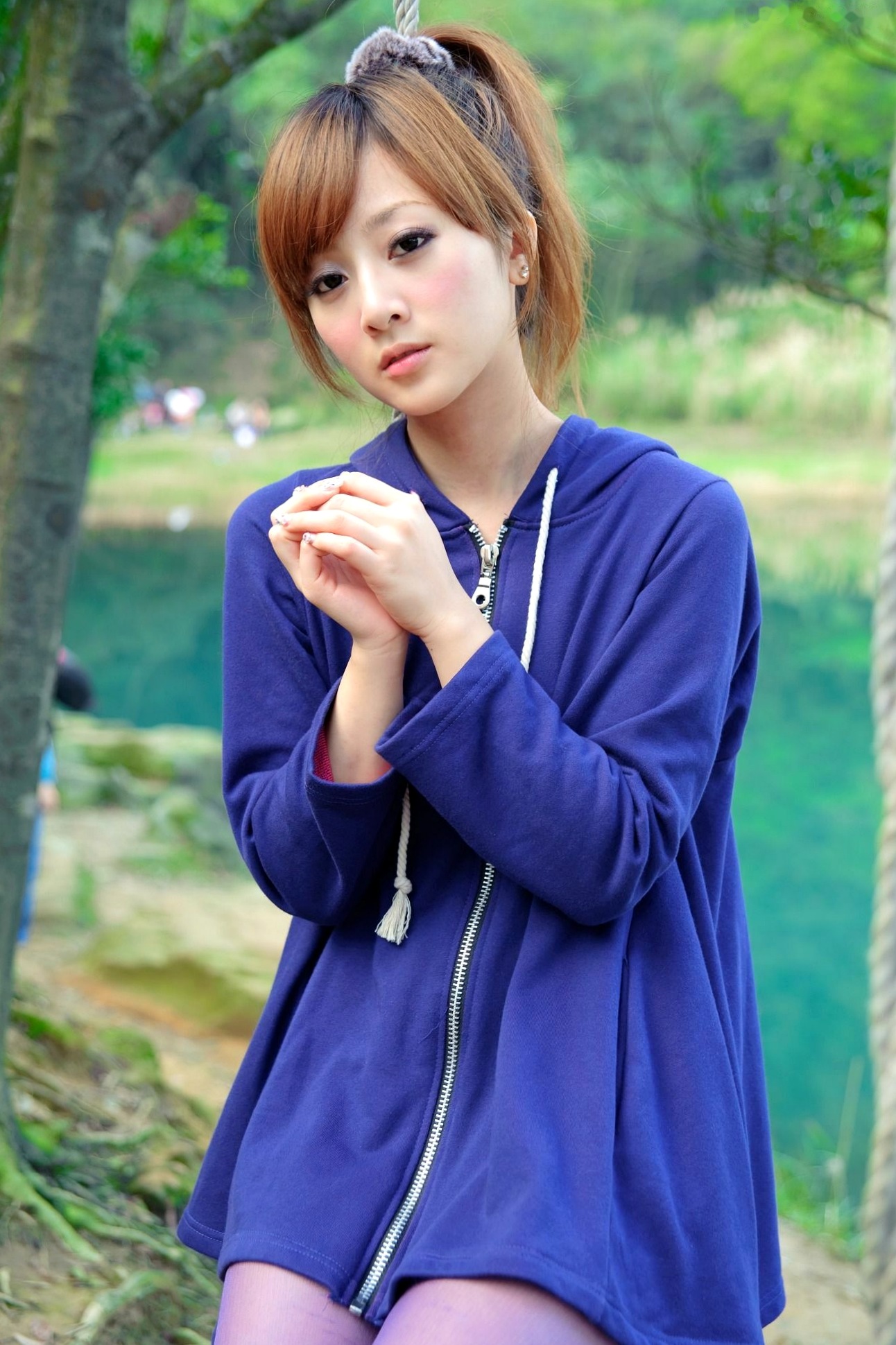 Gallery - 台湾女神果子MM新山梦湖户外写真：气质清新甜美，治愈系人像摄影作品台湾户外清新治愈系清纯 高桥南女神私房照_秀色女神 - image 36