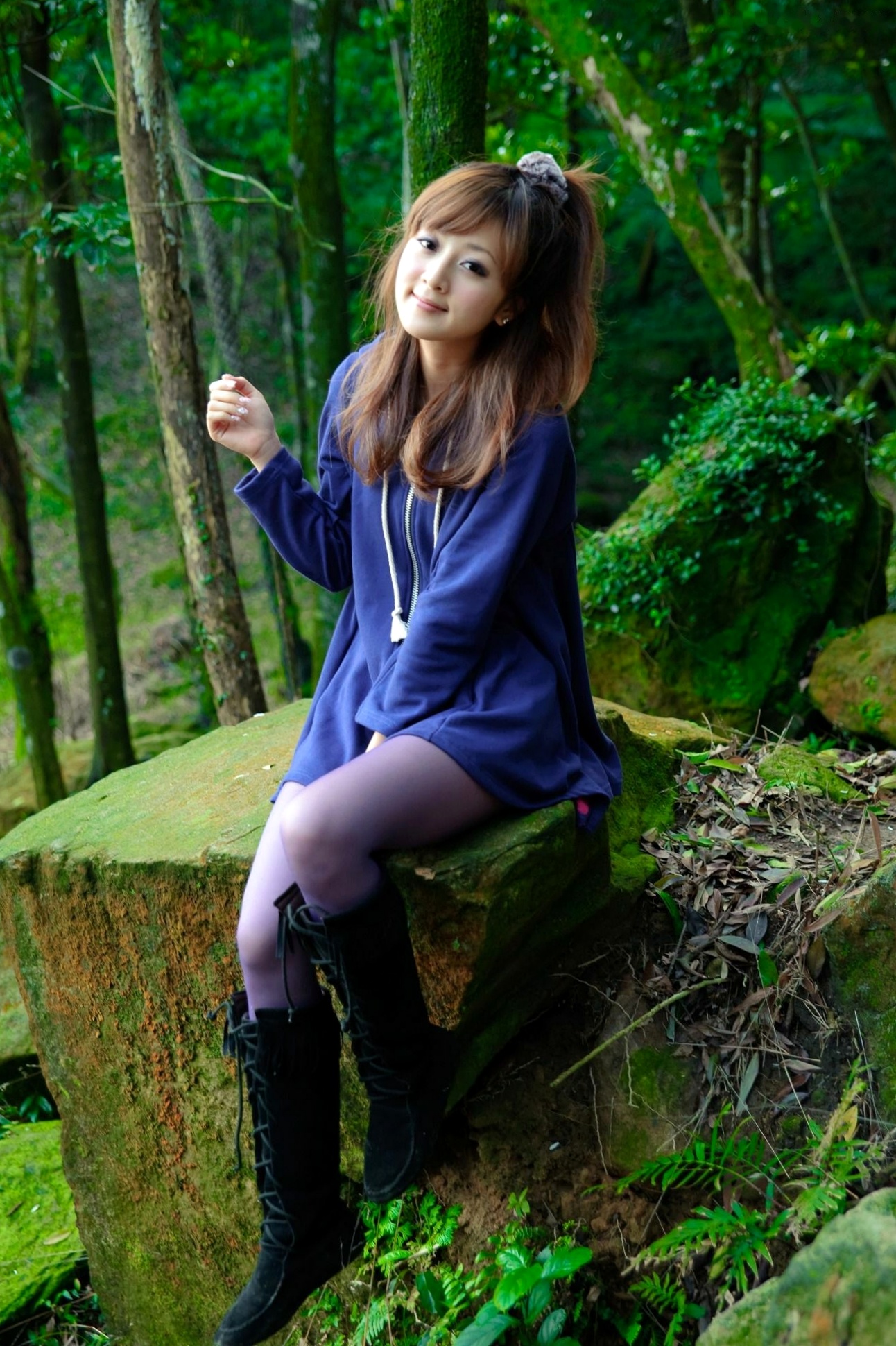 Gallery - 台湾女神果子MM新山梦湖户外写真：气质清新甜美，治愈系人像摄影作品台湾户外清新治愈系清纯 高桥南女神私房照_秀色女神 - image 52