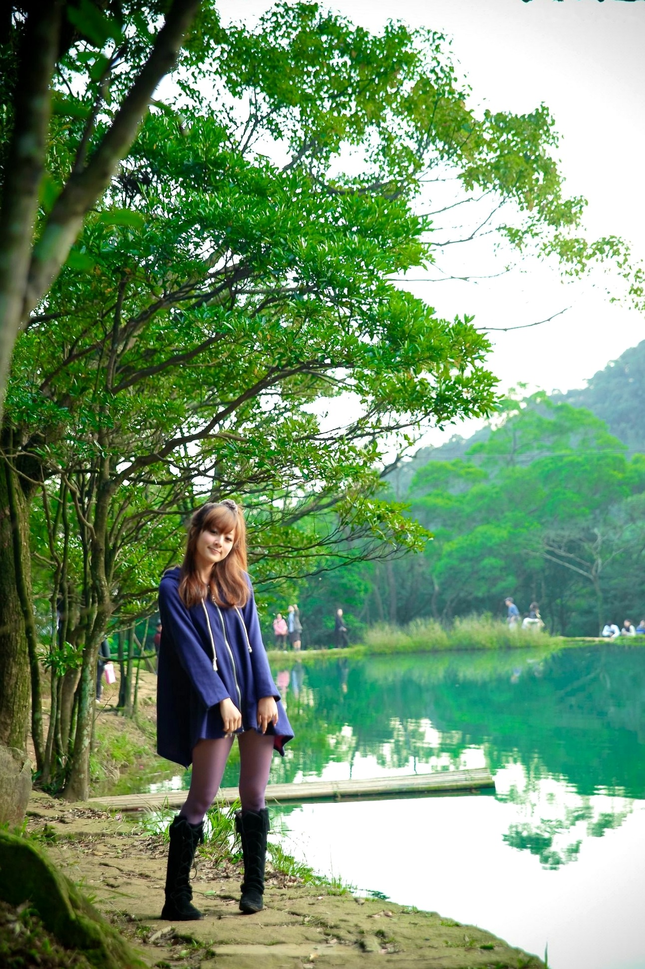 Gallery - 台湾女神果子MM新山梦湖户外写真：气质清新甜美，治愈系人像摄影作品台湾户外清新治愈系清纯 高桥南女神私房照_秀色女神 - image 54