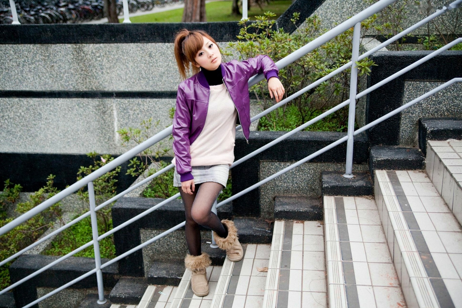 Gallery - 台湾正妹台大女神果子MM户外街拍写真，清新甜美校花气息，冬日休闲穿搭展现清纯气质台湾清纯清新街拍气质 高桥南女神私房照_秀色女神 - image 55