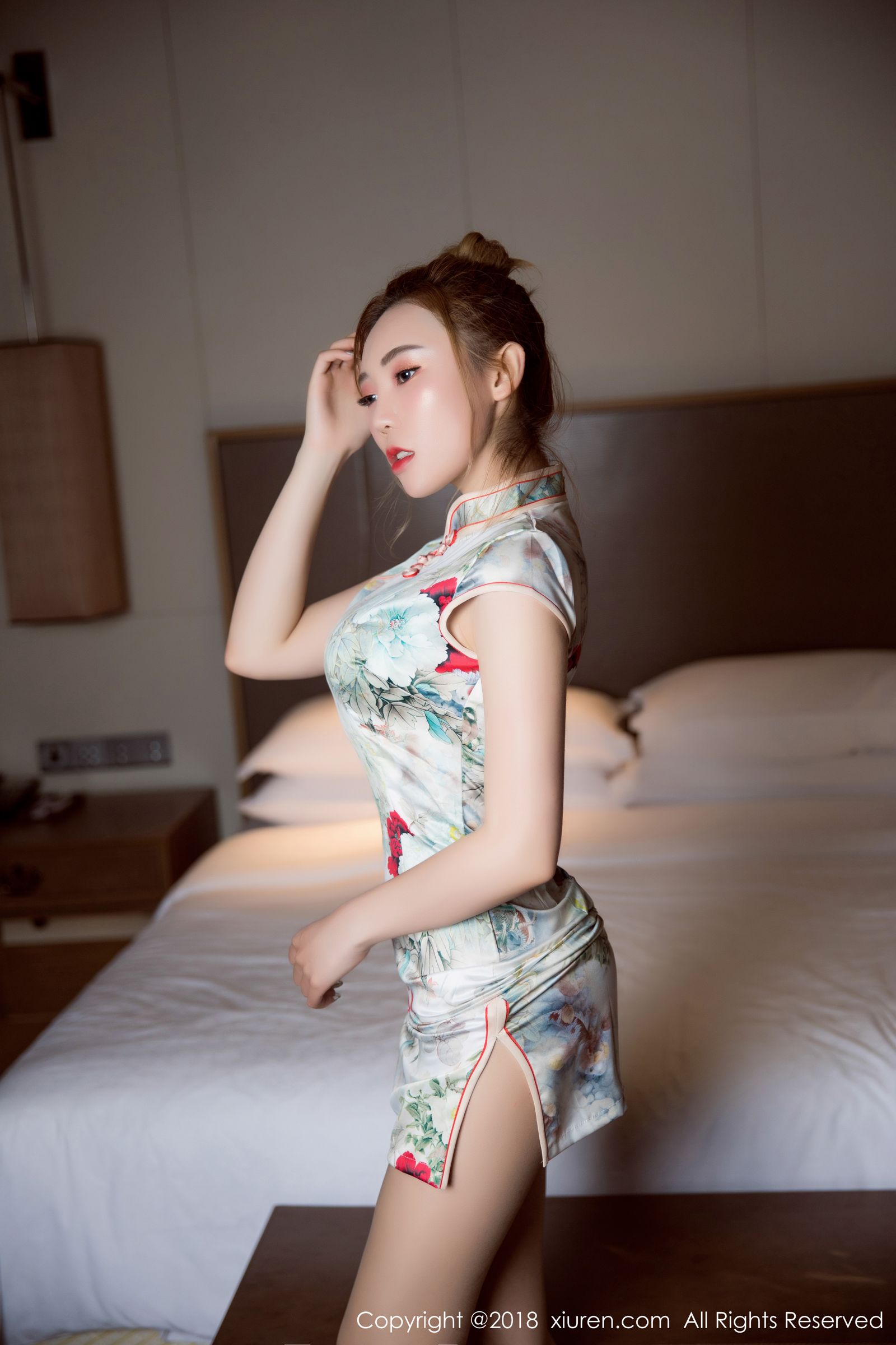 性感美模萌汉药 旗袍连体肉丝系列