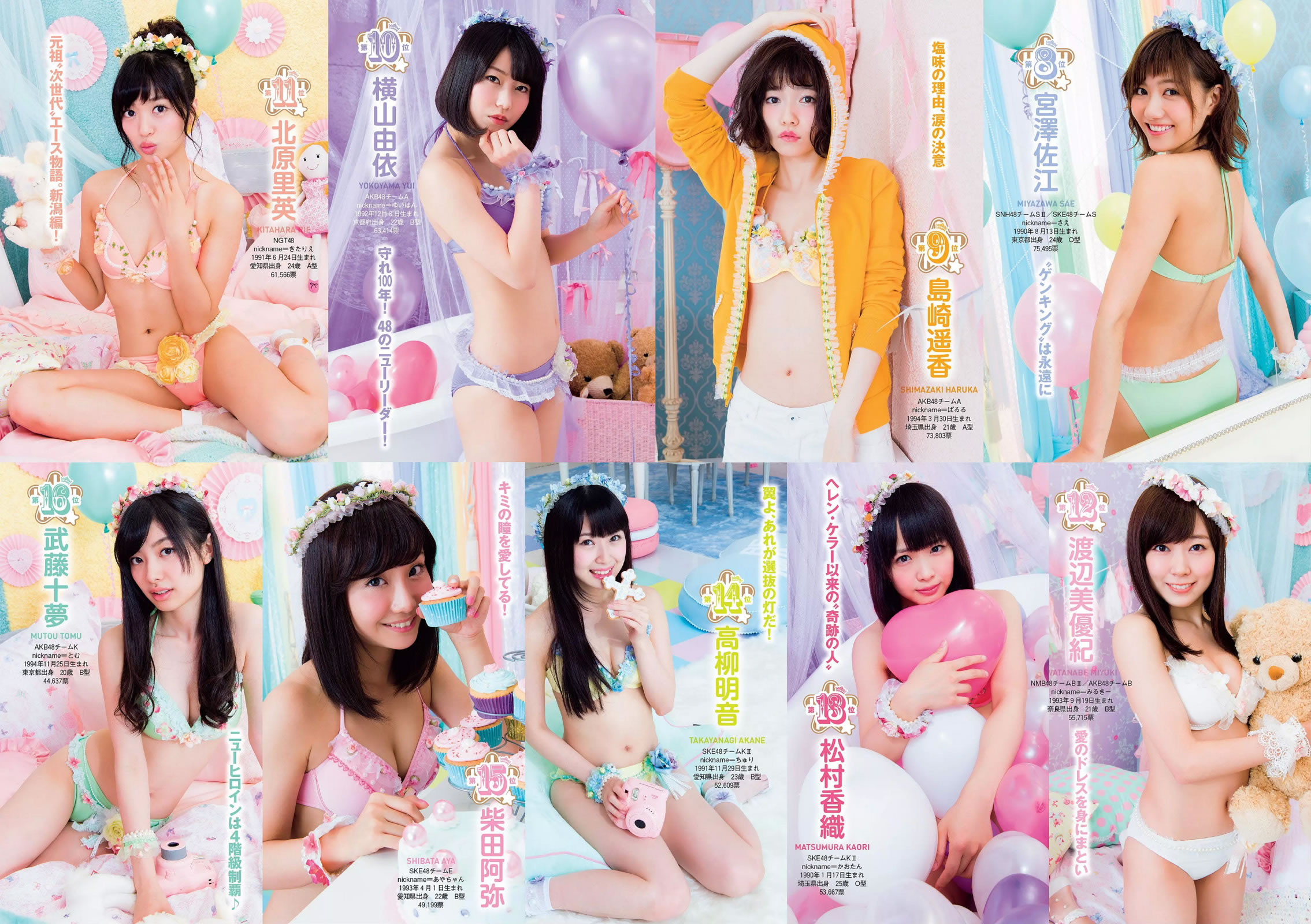 [Weekly Playboy]高清写真图2015 No.33 AKB48 三原勇希 松川佑依子 紗綾 岸明日香 松井玲奈 青山ひかる 寺田御子