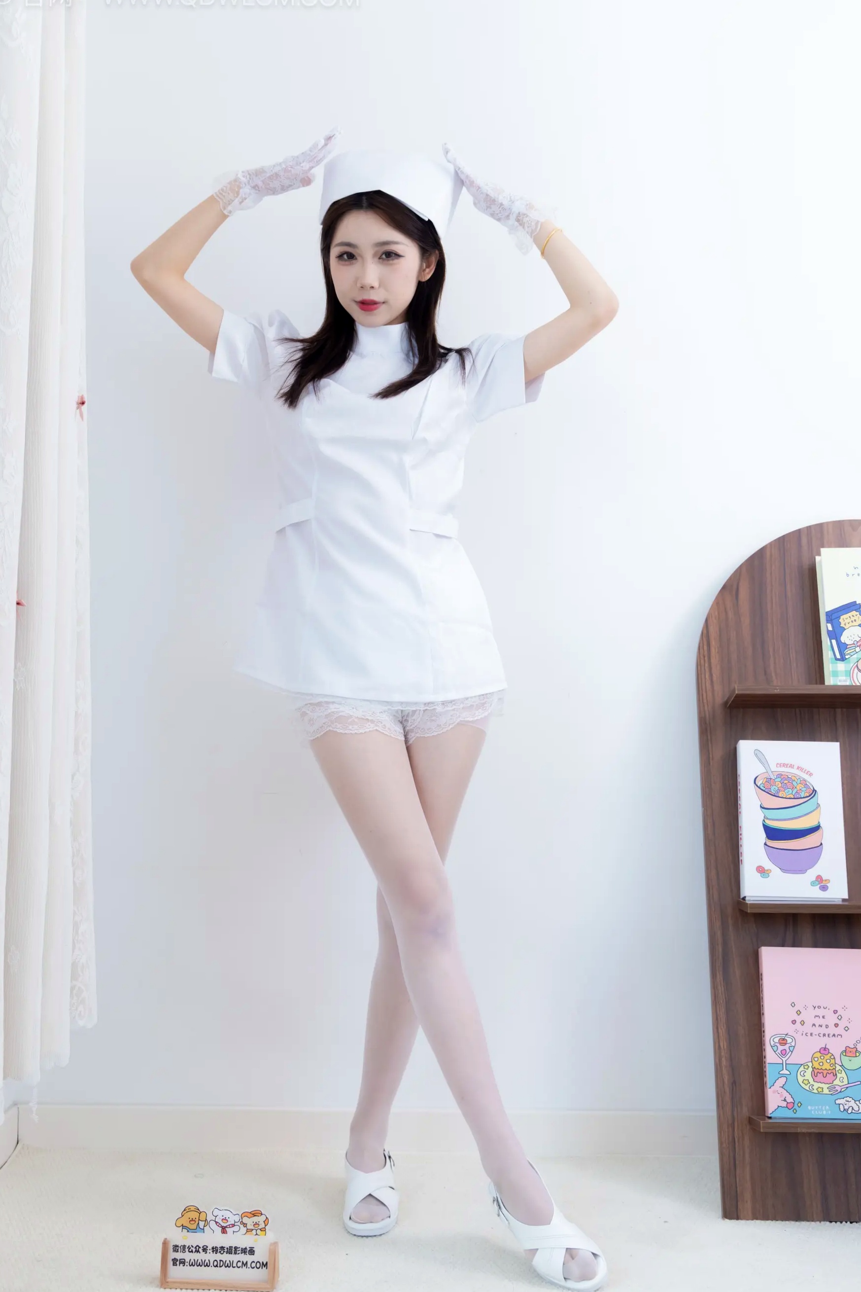 Gallery - 物恋传媒 - Chiness Model  泡泡 纯白护士服诱惑 私房清纯薄白丝凉鞋居家写真[116P]制服护士清纯丝袜私房照 Tina缇娜女神私房照_秀色女神 - image 6