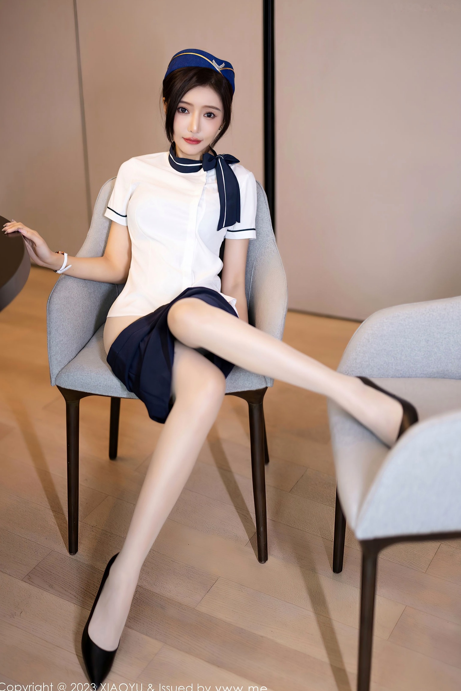 Gallery - XiaoYu语画界 - Painting World 1012期：王馨瑶Yanni空姐制服与丝袜私房照，优雅与性感并存的绝美诱惑，2023.04.21无圣光大尺度收藏级佳作语画界 - Painting World 性感制服空姐私房照丝袜 王馨瑶女神私房照_秀色女神 - image 20