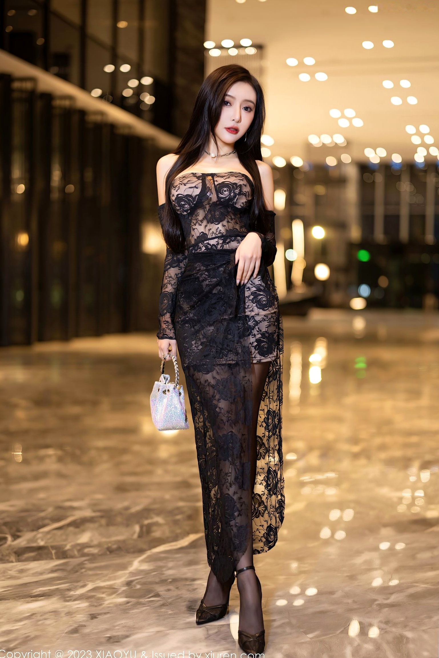 Gallery - XiaoYu语画界 - Painting World -王馨瑶Yanni黑色蕾丝薄纱长裙诱惑写真，极致身材私房大尺度，尽显妩媚御姐风情，无圣光精选套图性感私房照大尺度诱惑语画界 - Painting World  王馨瑶女神私房照_秀色女神 - image 3