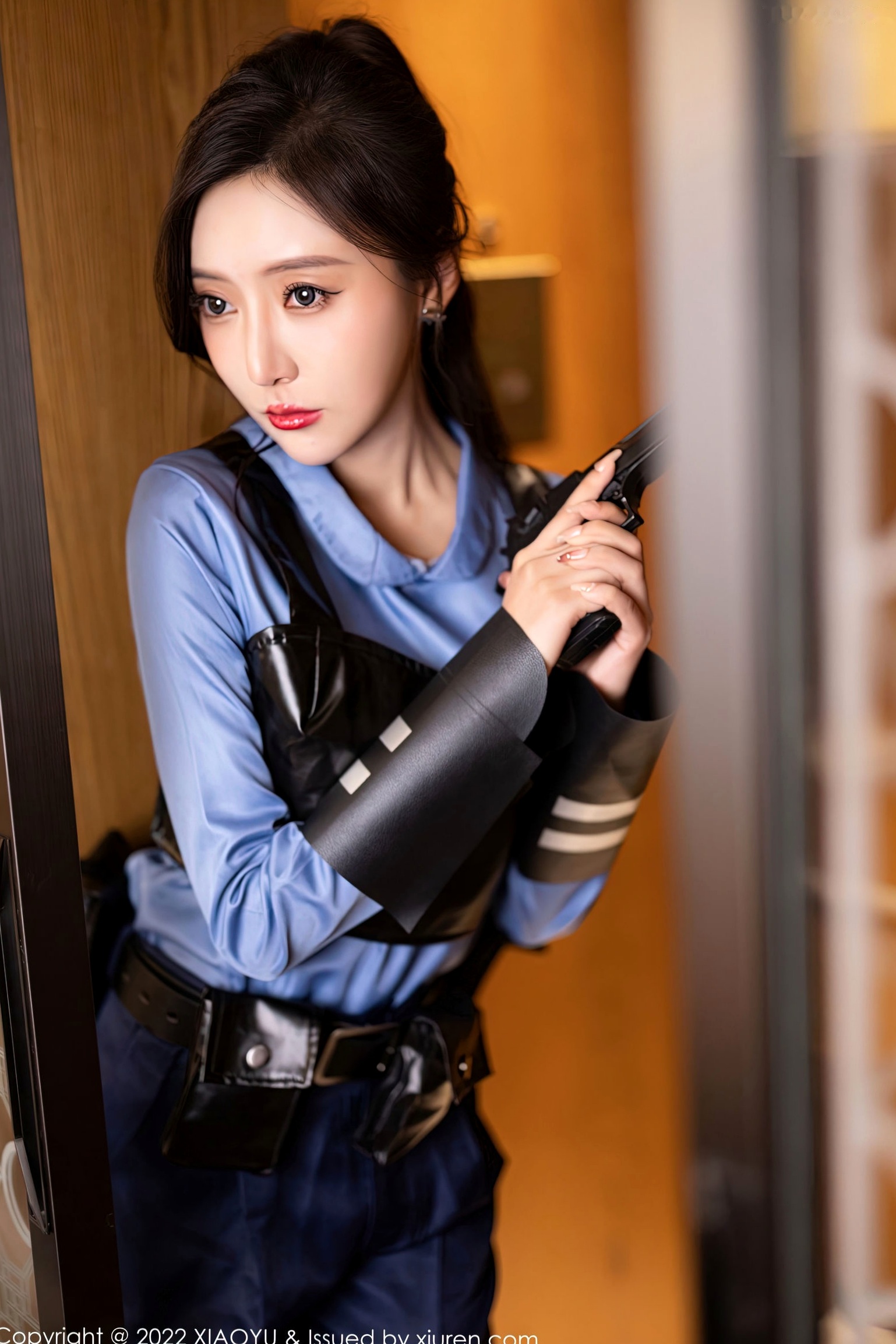 Gallery - XiaoYu语画界 - Painting World -929-王馨瑶Yanni-绝美女警角色扮演制服诱惑-飒爽警花黑色战术内衣私房照-无圣光大尺度制服角色扮演性感私房照语画界 - Painting World  王馨瑶女神私房照_秀色女神 - image 8