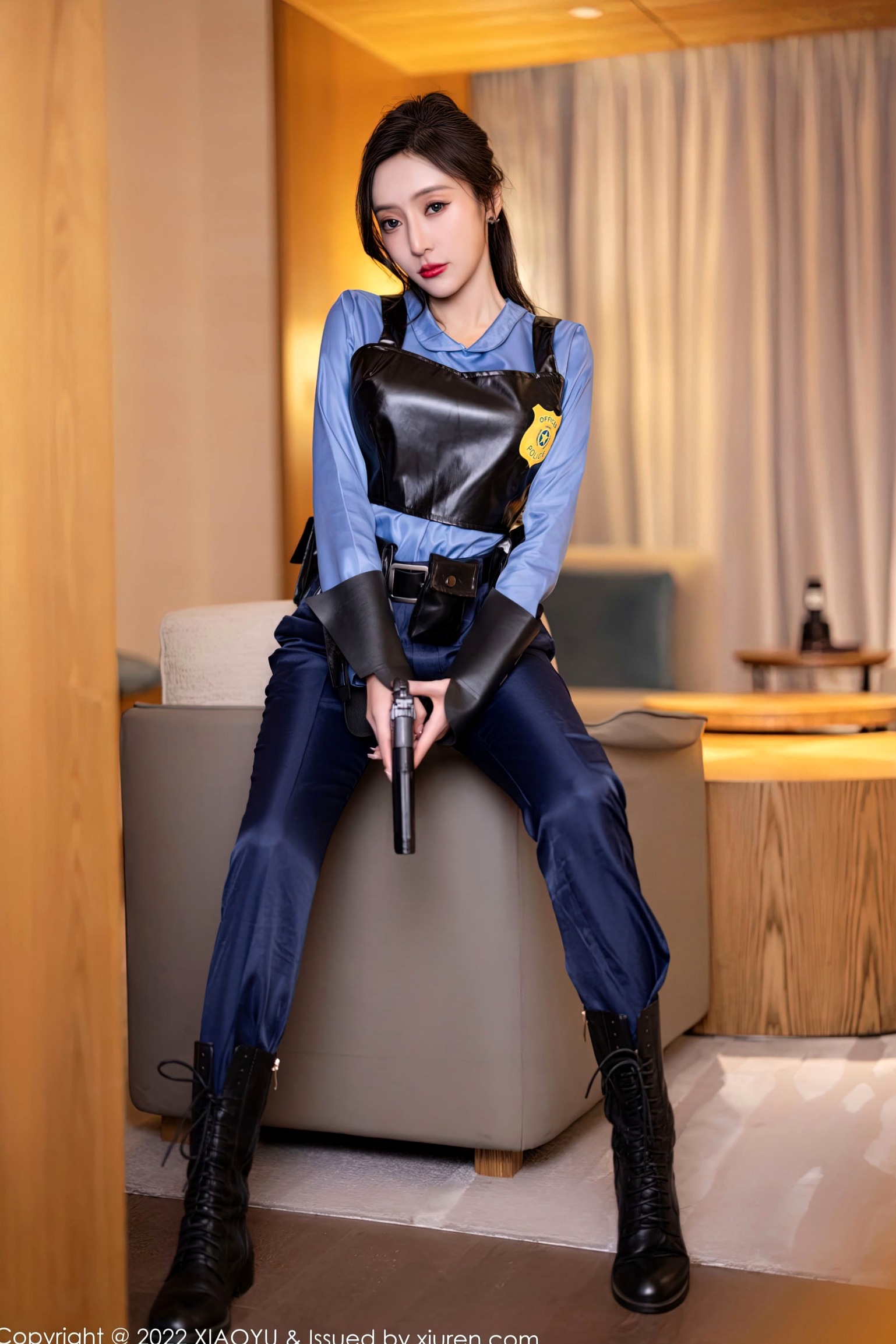 Gallery - XiaoYu语画界 - Painting World -929-王馨瑶Yanni-绝美女警角色扮演制服诱惑-飒爽警花黑色战术内衣私房照-无圣光大尺度制服角色扮演性感私房照语画界 - Painting World  王馨瑶女神私房照_秀色女神 - image 12