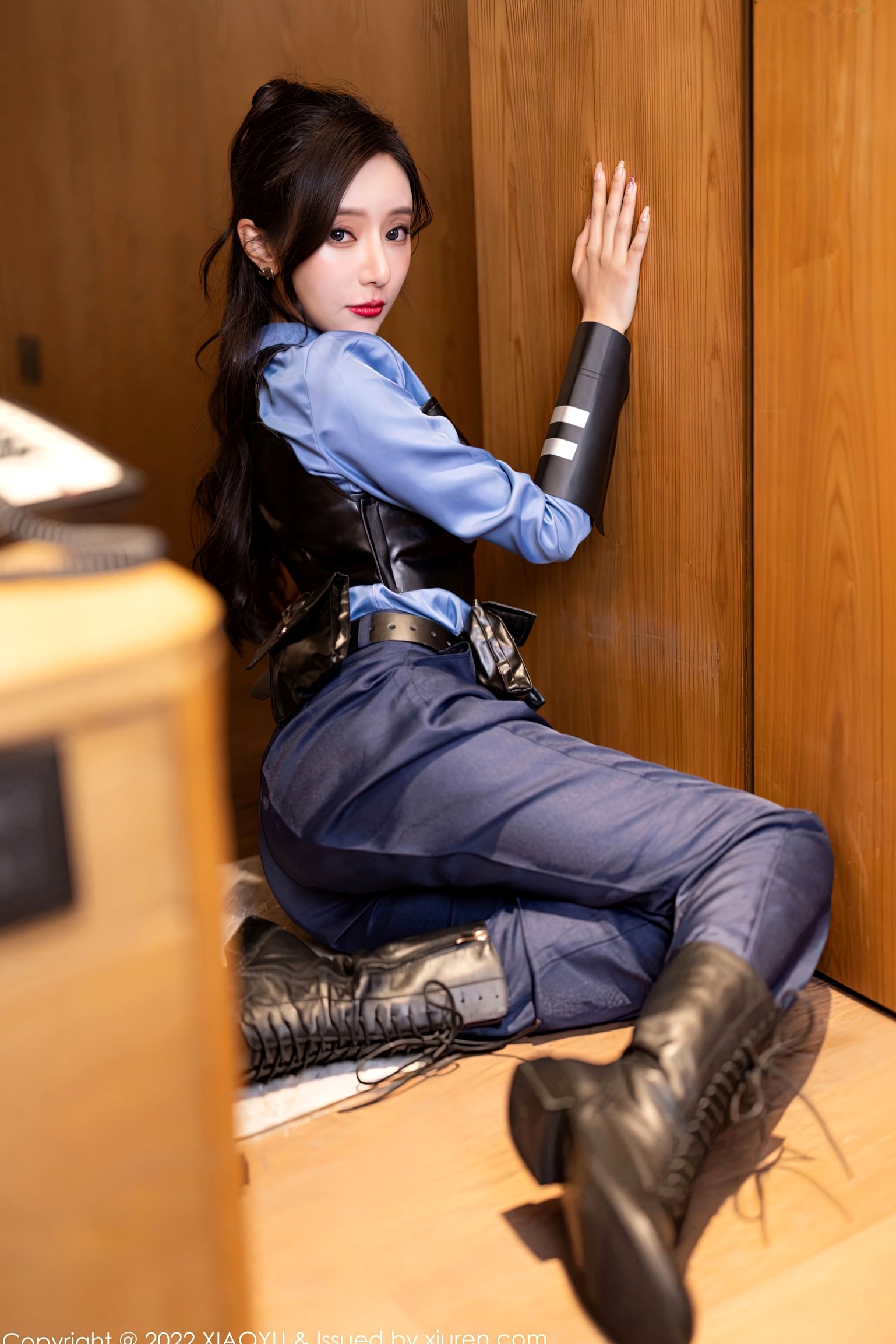 Gallery - XiaoYu语画界 - Painting World -929-王馨瑶Yanni-绝美女警角色扮演制服诱惑-飒爽警花黑色战术内衣私房照-无圣光大尺度制服角色扮演性感私房照语画界 - Painting World  王馨瑶女神私房照_秀色女神 - image 18