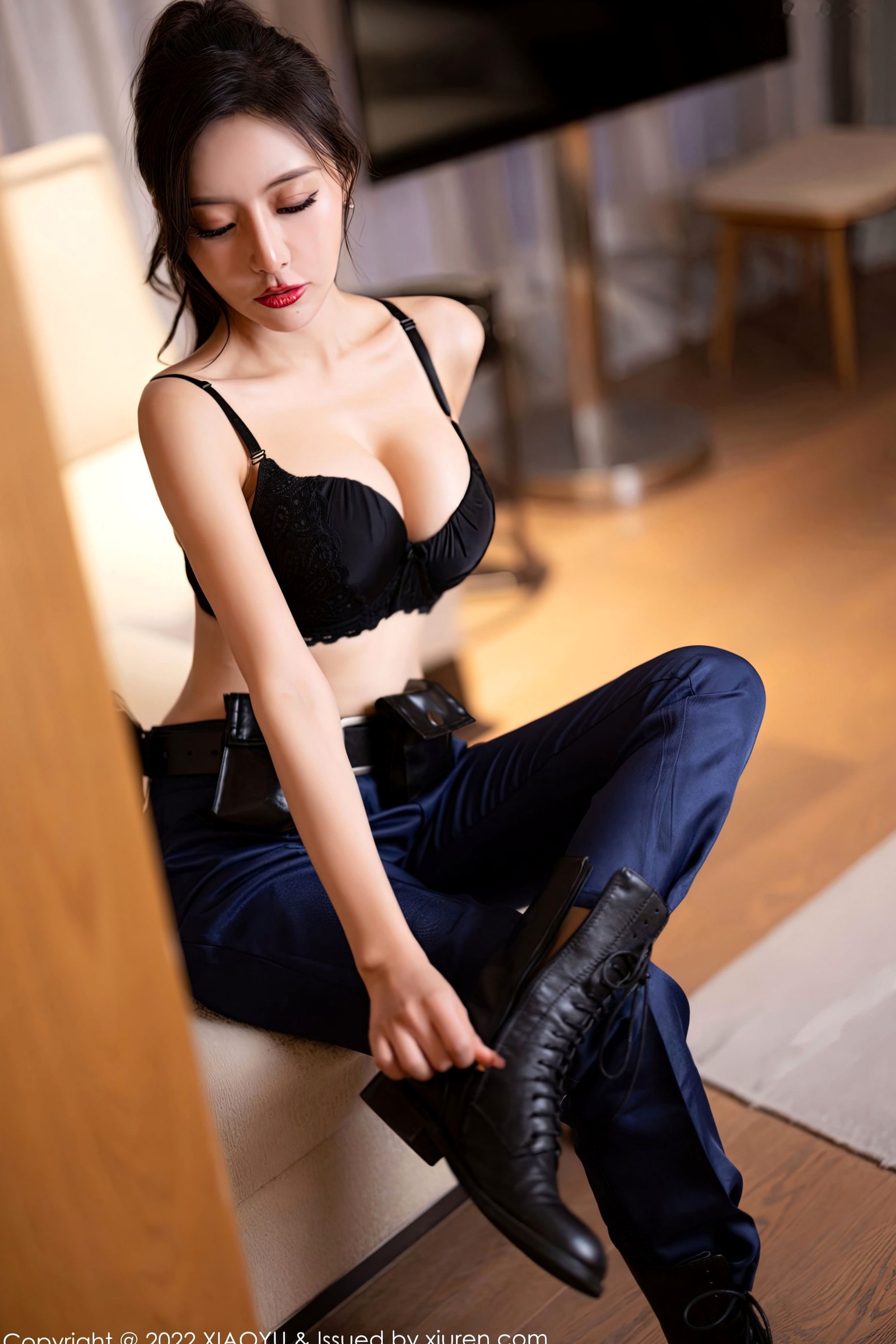 Gallery - XiaoYu语画界 - Painting World -929-王馨瑶Yanni-绝美女警角色扮演制服诱惑-飒爽警花黑色战术内衣私房照-无圣光大尺度制服角色扮演性感私房照语画界 - Painting World  王馨瑶女神私房照_秀色女神 - image 37