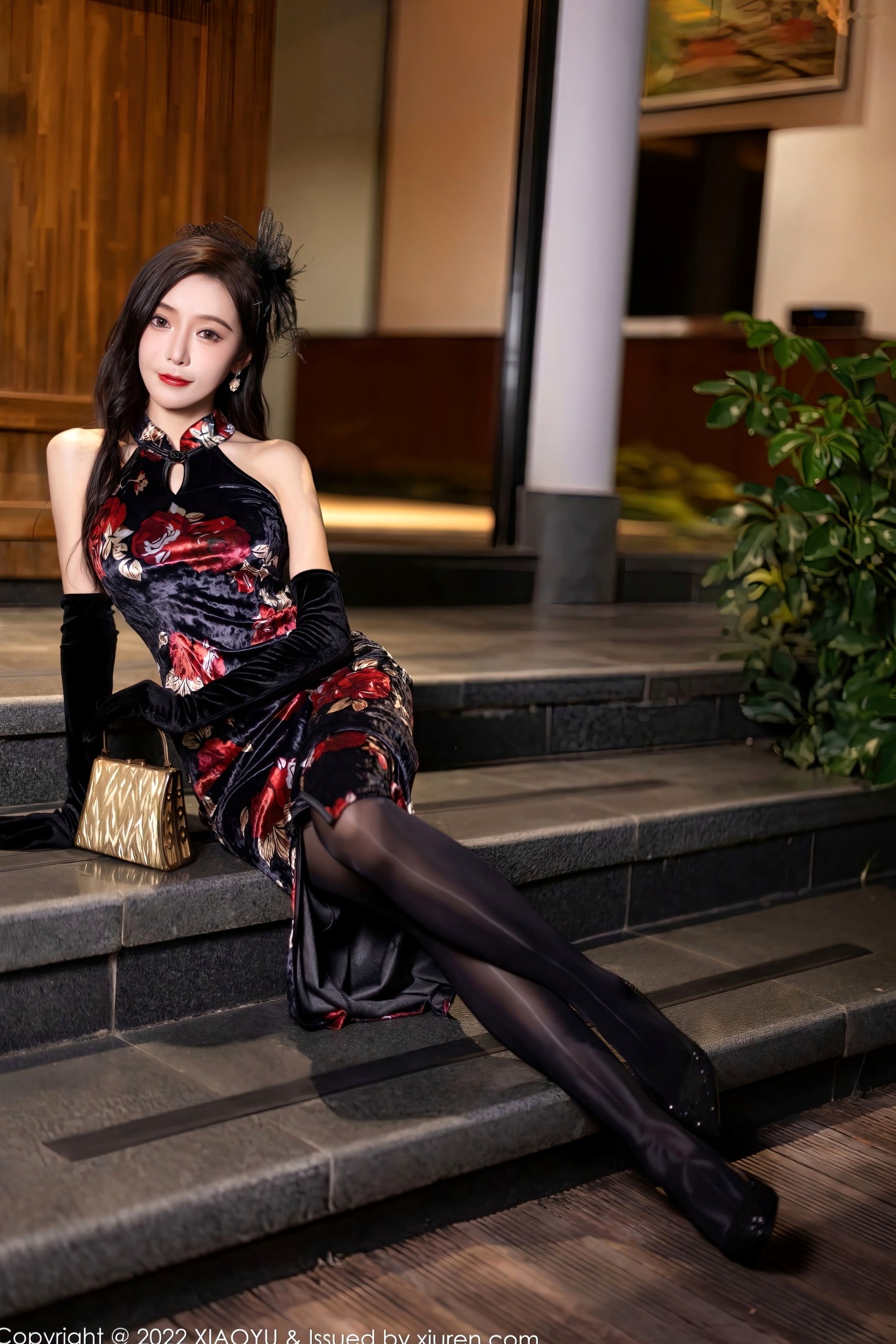 Gallery - XiaoYu语画界 - Painting World -909-王馨瑶Yanni-复古旗袍名伶私房写真-极致黑丝诱惑-大尺度视觉盛宴语画界 - Painting World 性感旗袍黑丝私房照诱惑 王馨瑶女神私房照_秀色女神 - image 6