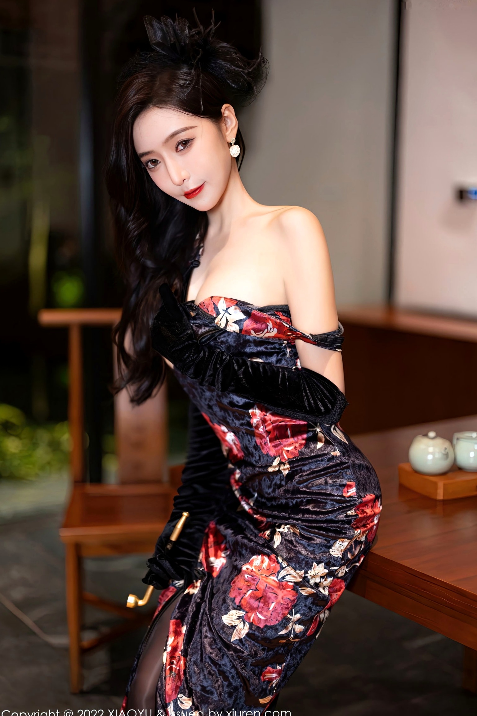 Gallery - XiaoYu语画界 - Painting World -909-王馨瑶Yanni-复古旗袍名伶私房写真-极致黑丝诱惑-大尺度视觉盛宴语画界 - Painting World 性感旗袍黑丝私房照诱惑 王馨瑶女神私房照_秀色女神 - image 46