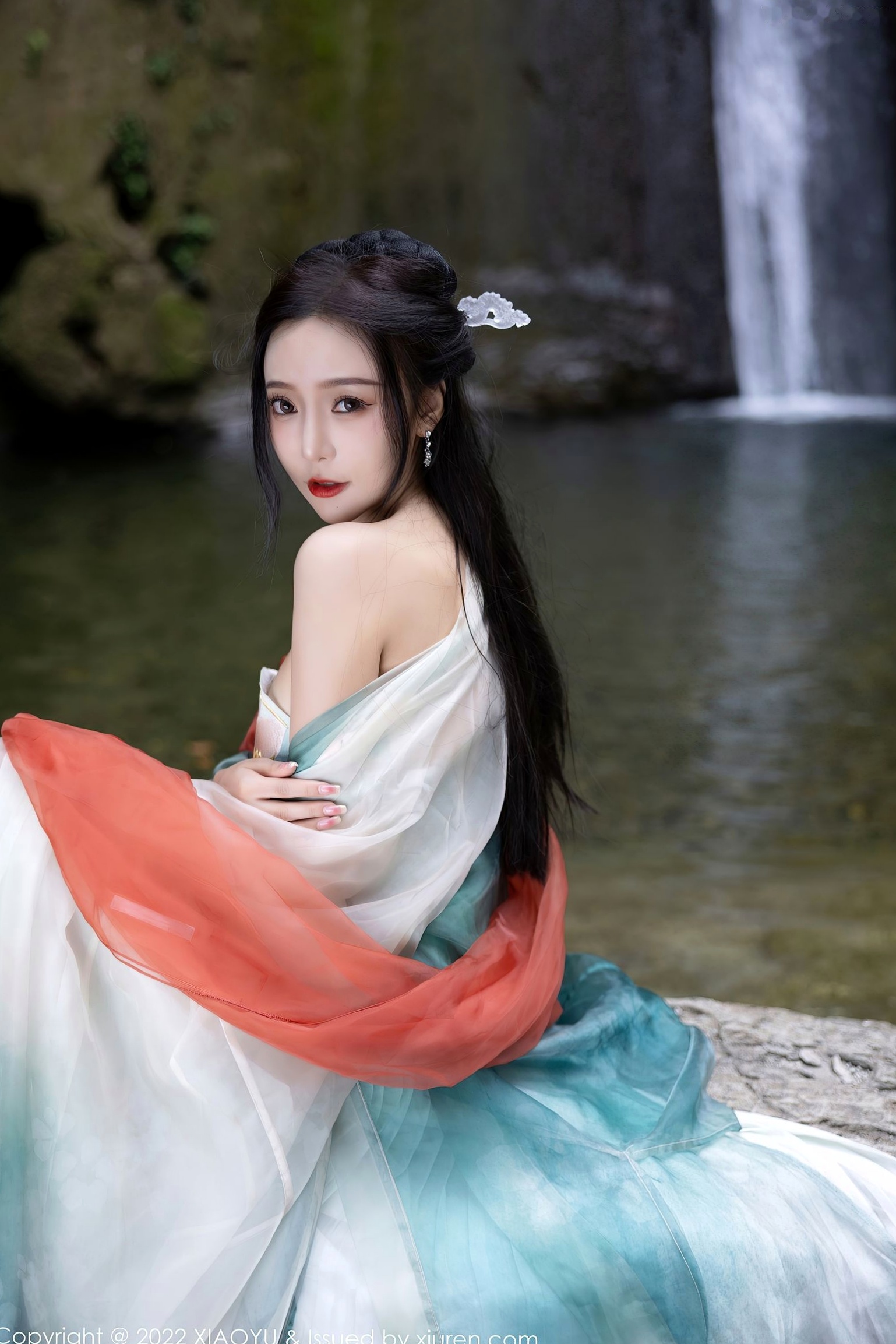 Gallery - XiaoYu语画界 - Painting World ：王馨瑶Yanni杭州户外旅拍，素雅汉服国风写真，清纯仙气与丝袜诱惑尽显东方风韵语画界 - Painting World 户外气质清纯丝袜 王馨瑶女神私房照_秀色女神 - image 8