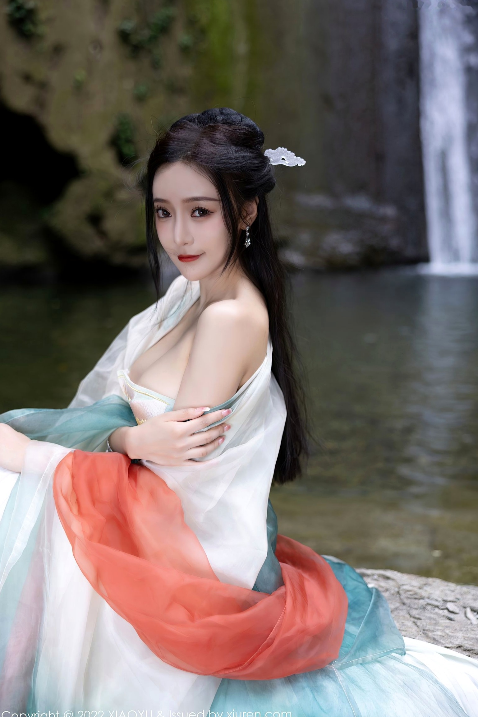 Gallery - XiaoYu语画界 - Painting World ：王馨瑶Yanni杭州户外旅拍，素雅汉服国风写真，清纯仙气与丝袜诱惑尽显东方风韵语画界 - Painting World 户外气质清纯丝袜 王馨瑶女神私房照_秀色女神 - image 9