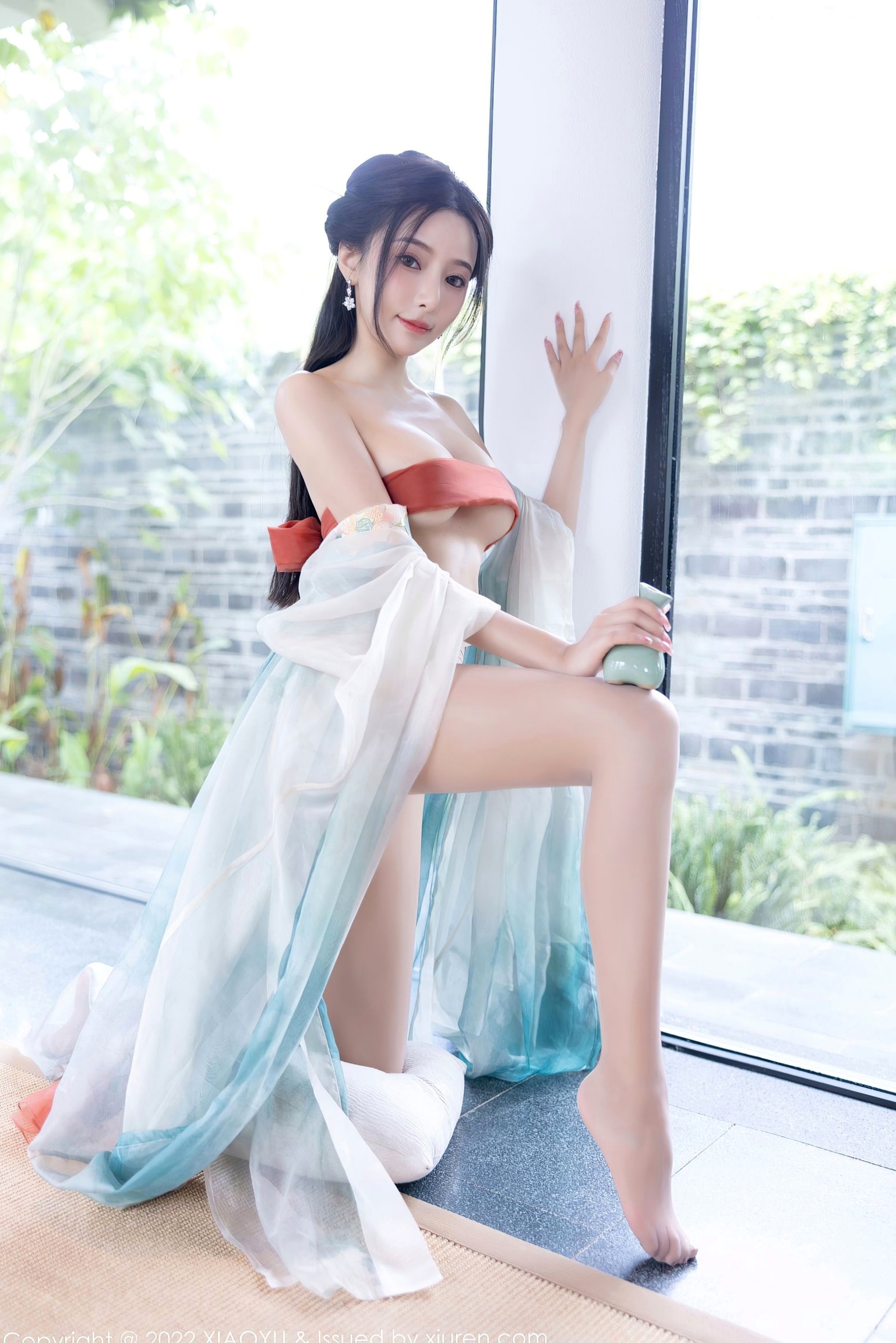 Gallery - XiaoYu语画界 - Painting World ：王馨瑶Yanni杭州户外旅拍，素雅汉服国风写真，清纯仙气与丝袜诱惑尽显东方风韵语画界 - Painting World 户外气质清纯丝袜 王馨瑶女神私房照_秀色女神 - image 86