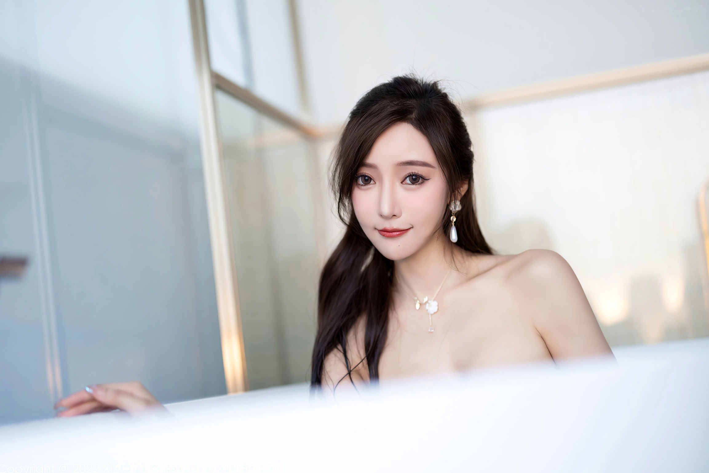 Gallery - XiaoYu语画界 - Painting World -847-王馨瑶Yanni：粉色修身长裙室内私房写真，尽显曼妙身材曲线，高颜值优雅气质女神 (2022.08.22)语画界 - Painting World 女神私房照气质性感 王馨瑶女神私房照_秀色女神 - image 44