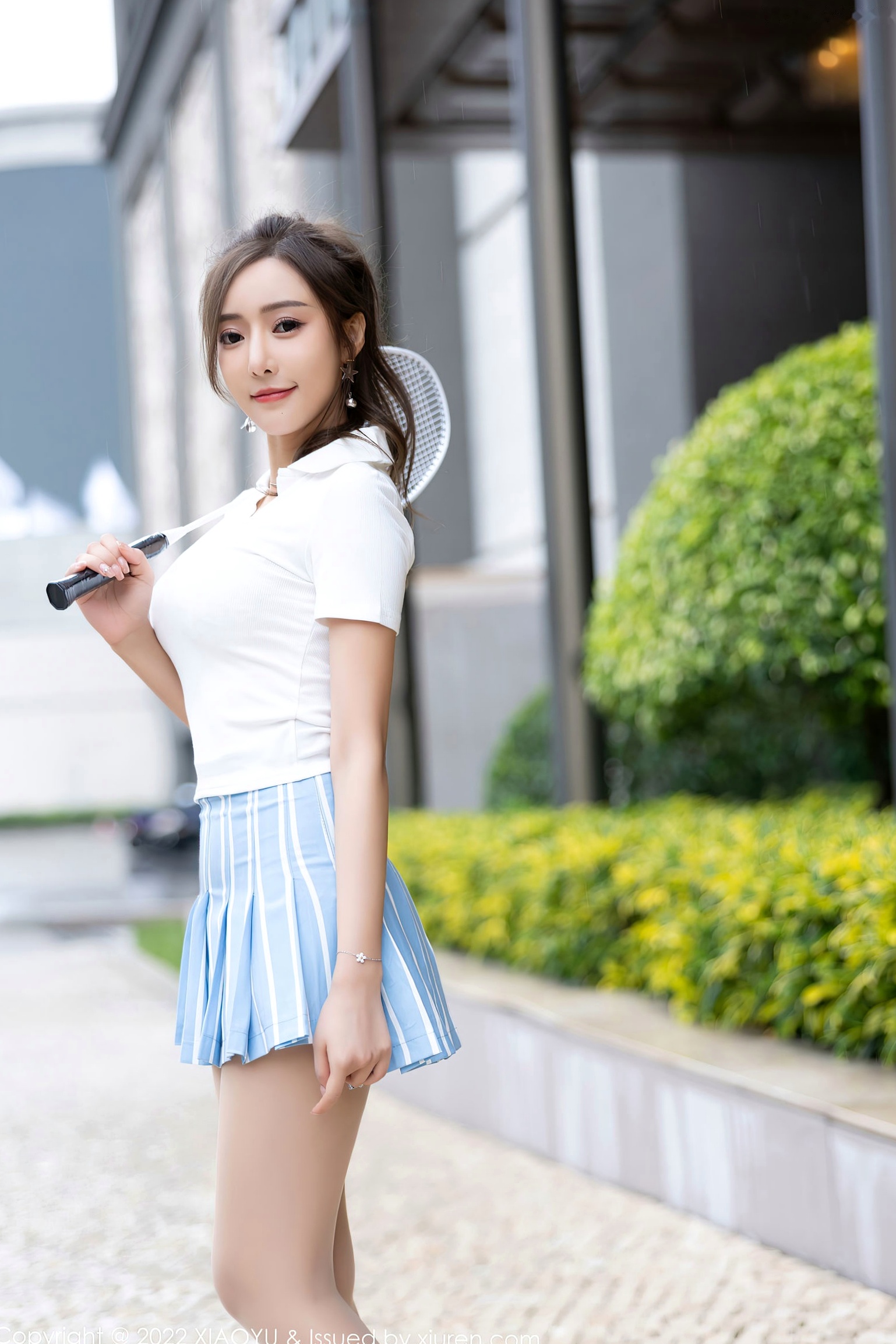 Gallery - XiaoYu语画界 - Painting World -803王馨瑶Yanni-羽毛球运动风私房，白蕾丝内衣肉丝诱惑，极品曼妙身材，无圣光极致感官大尺度写真语画界 - Painting World 性感诱惑私房照丝袜大尺度 王馨瑶女神私房照_秀色女神 - image 9
