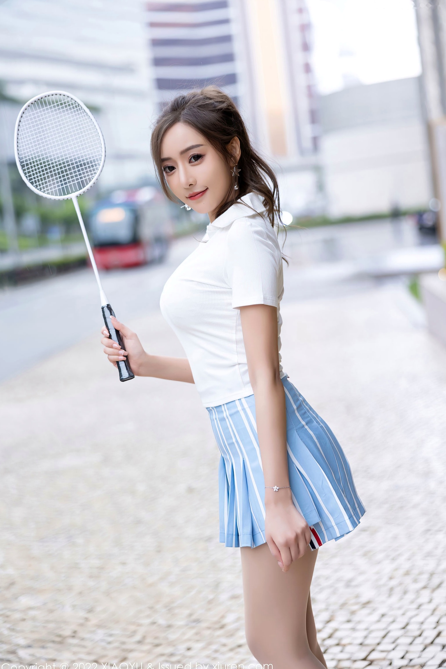 Gallery - XiaoYu语画界 - Painting World -803王馨瑶Yanni-羽毛球运动风私房，白蕾丝内衣肉丝诱惑，极品曼妙身材，无圣光极致感官大尺度写真语画界 - Painting World 性感诱惑私房照丝袜大尺度 王馨瑶女神私房照_秀色女神 - image 11