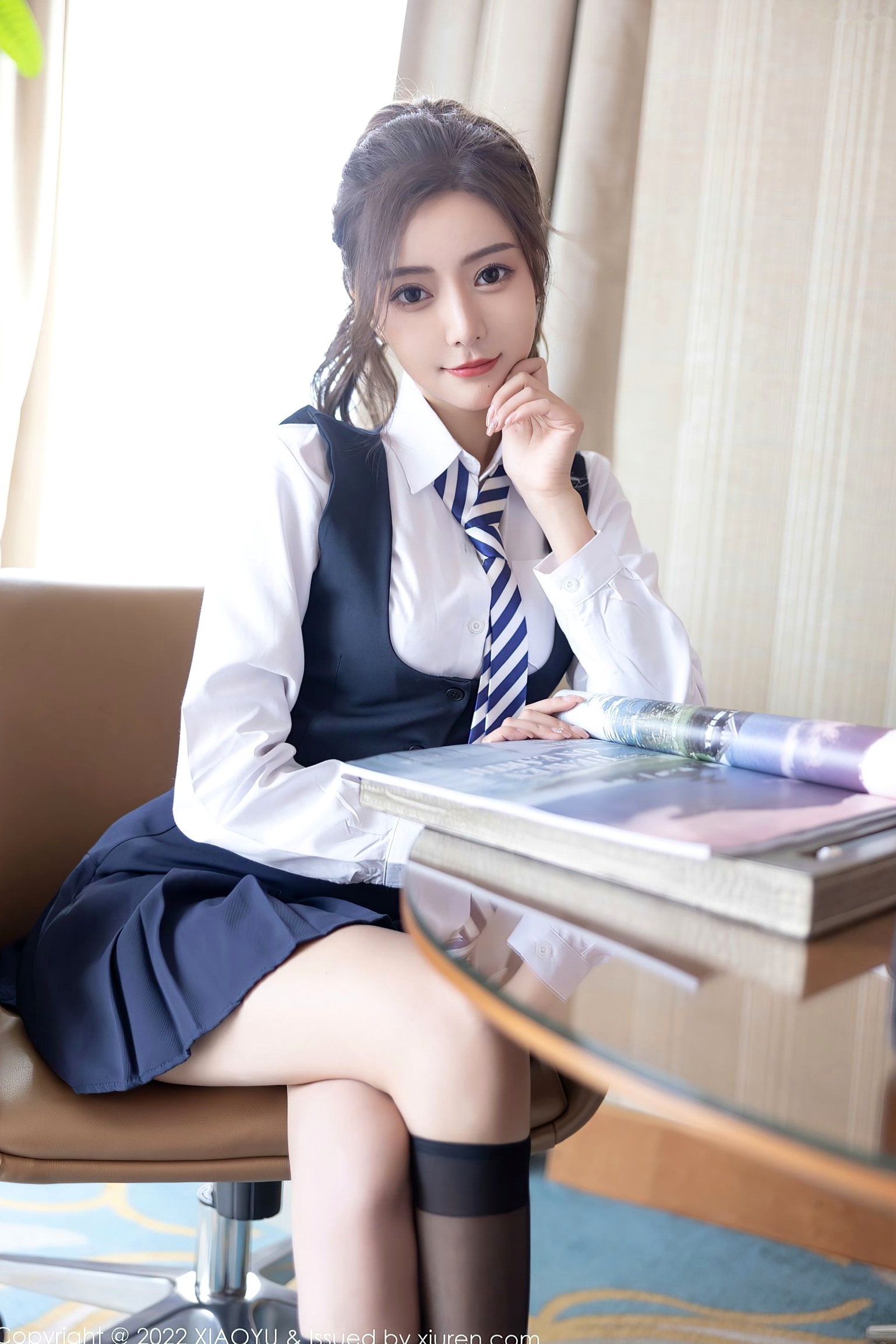 Gallery - XiaoYu语画界 - Painting World 王馨瑶Yanni私房写真，解开白衬衫秀傲人曲线，搭配黑丝尽显御姐性感魅力，极品女神大尺度诱惑语画界 - Painting World 性感诱惑私房照黑丝大尺度 王馨瑶女神私房照_秀色女神 - image 14