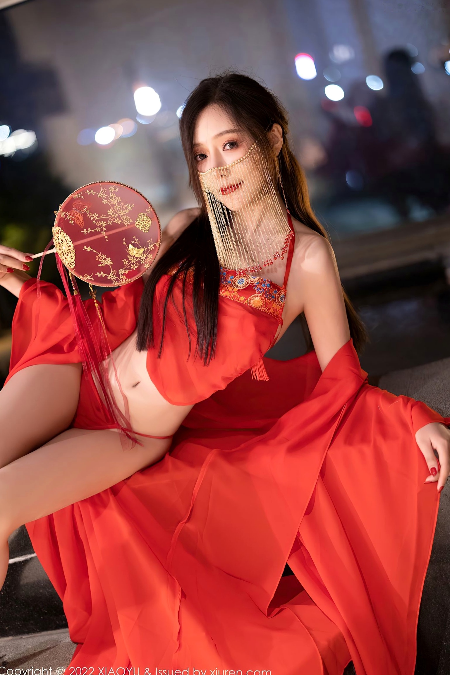 Gallery - XiaoYu语画界 - Painting World -708-王馨瑶Yanni-古典韵味红色肚兜私房写真-流苏面纱东方诱惑-无圣光大尺度性感肚兜私房照诱惑语画界 - Painting World  王馨瑶女神私房照_秀色女神 - image 7