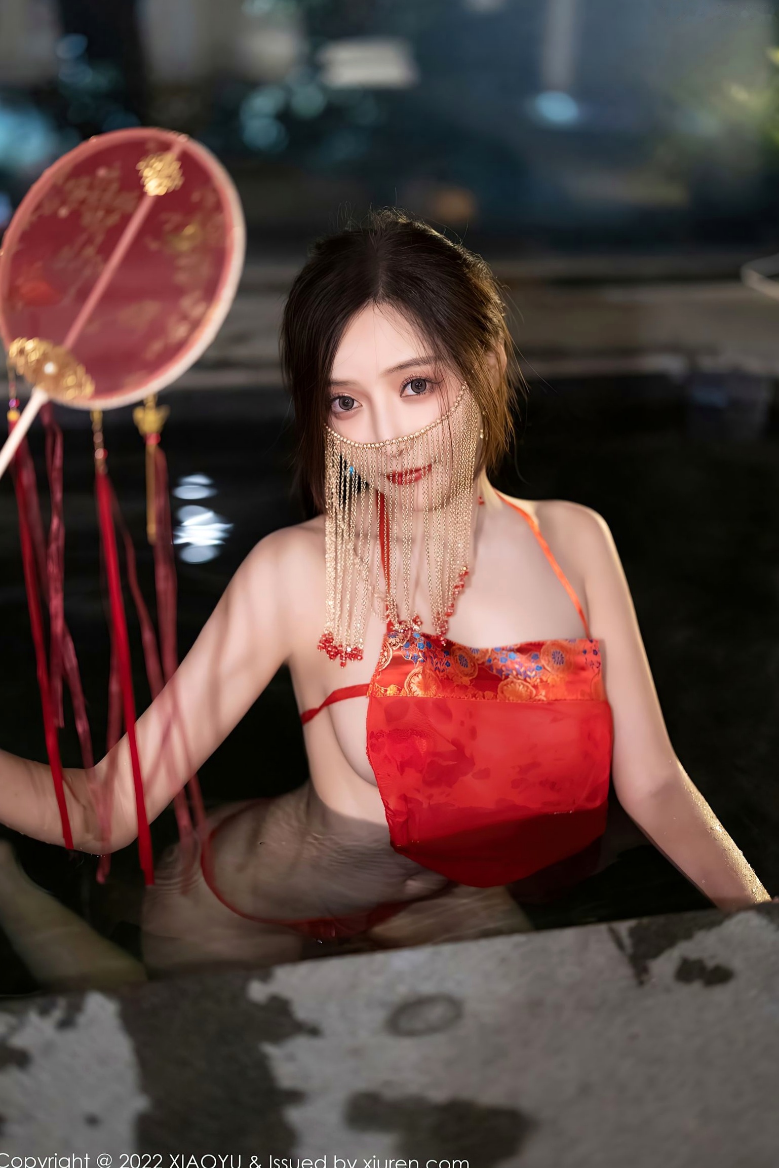 Gallery - XiaoYu语画界 - Painting World -708-王馨瑶Yanni-古典韵味红色肚兜私房写真-流苏面纱东方诱惑-无圣光大尺度性感肚兜私房照诱惑语画界 - Painting World  王馨瑶女神私房照_秀色女神 - image 28