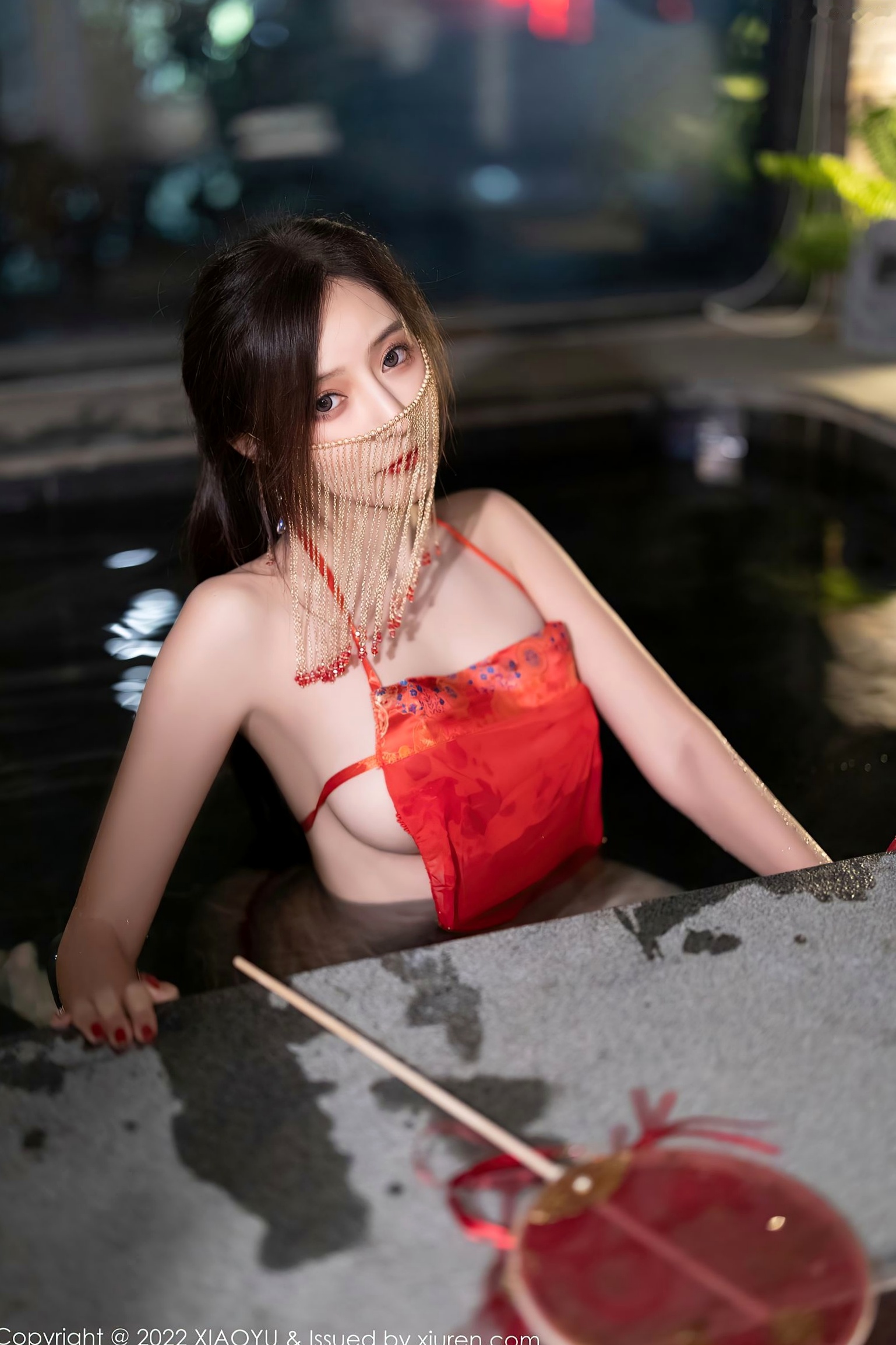 Gallery - XiaoYu语画界 - Painting World -708-王馨瑶Yanni-古典韵味红色肚兜私房写真-流苏面纱东方诱惑-无圣光大尺度性感肚兜私房照诱惑语画界 - Painting World  王馨瑶女神私房照_秀色女神 - image 30